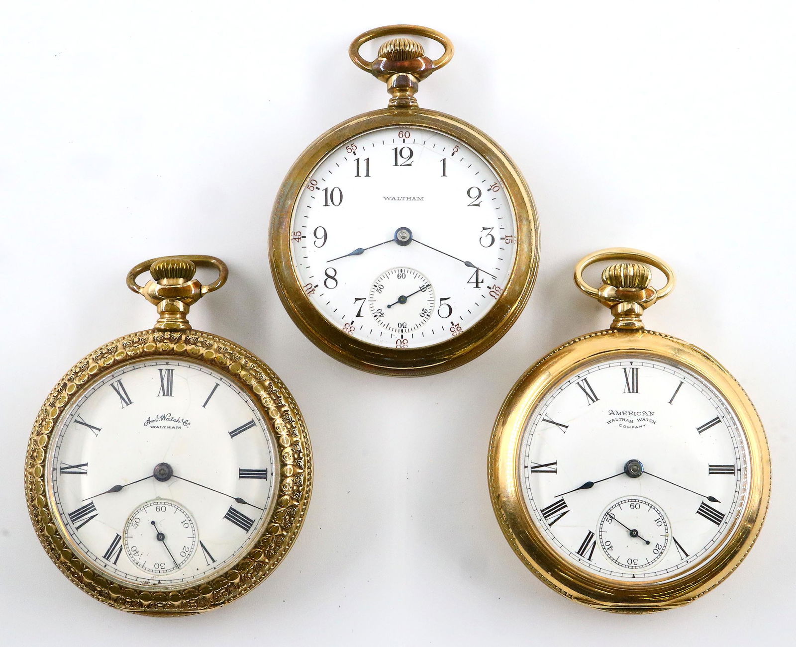3 AWW Co. Pocket Watches (1 of 3)