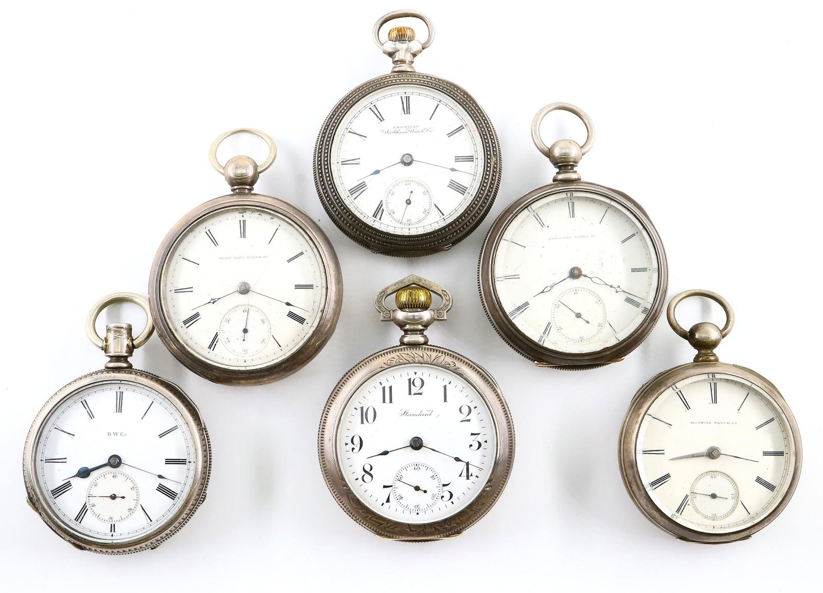 6 Silver Pocket Watches (1 of 3)