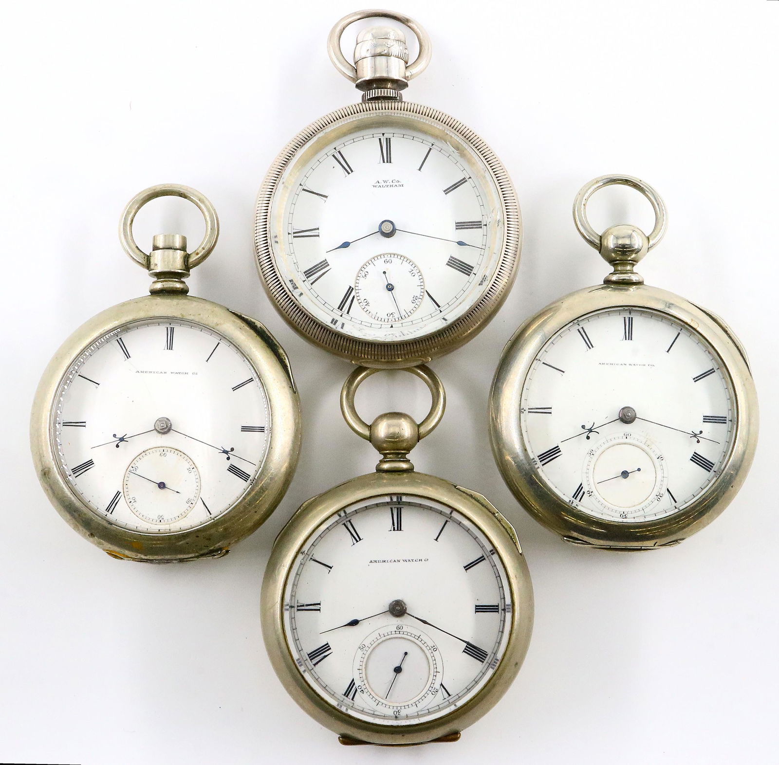 4 AWW Co. Pocket Watches (1 of 3)