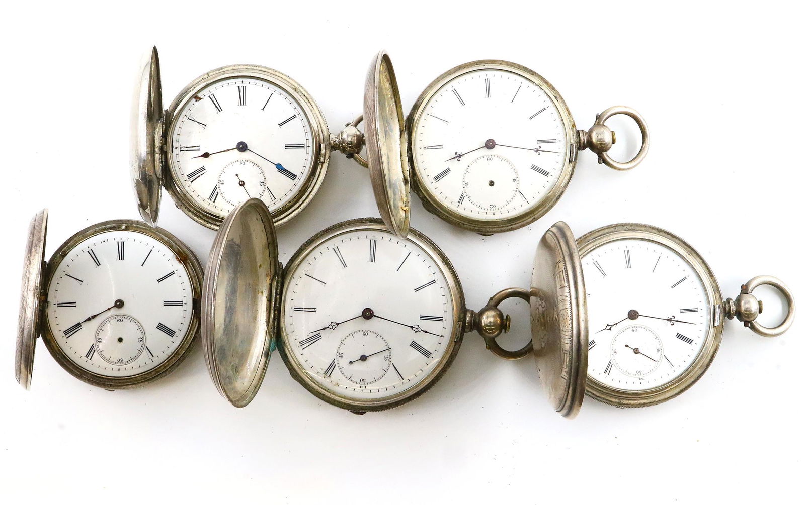 5 Swiss Pocket Watches (1 of 3)
