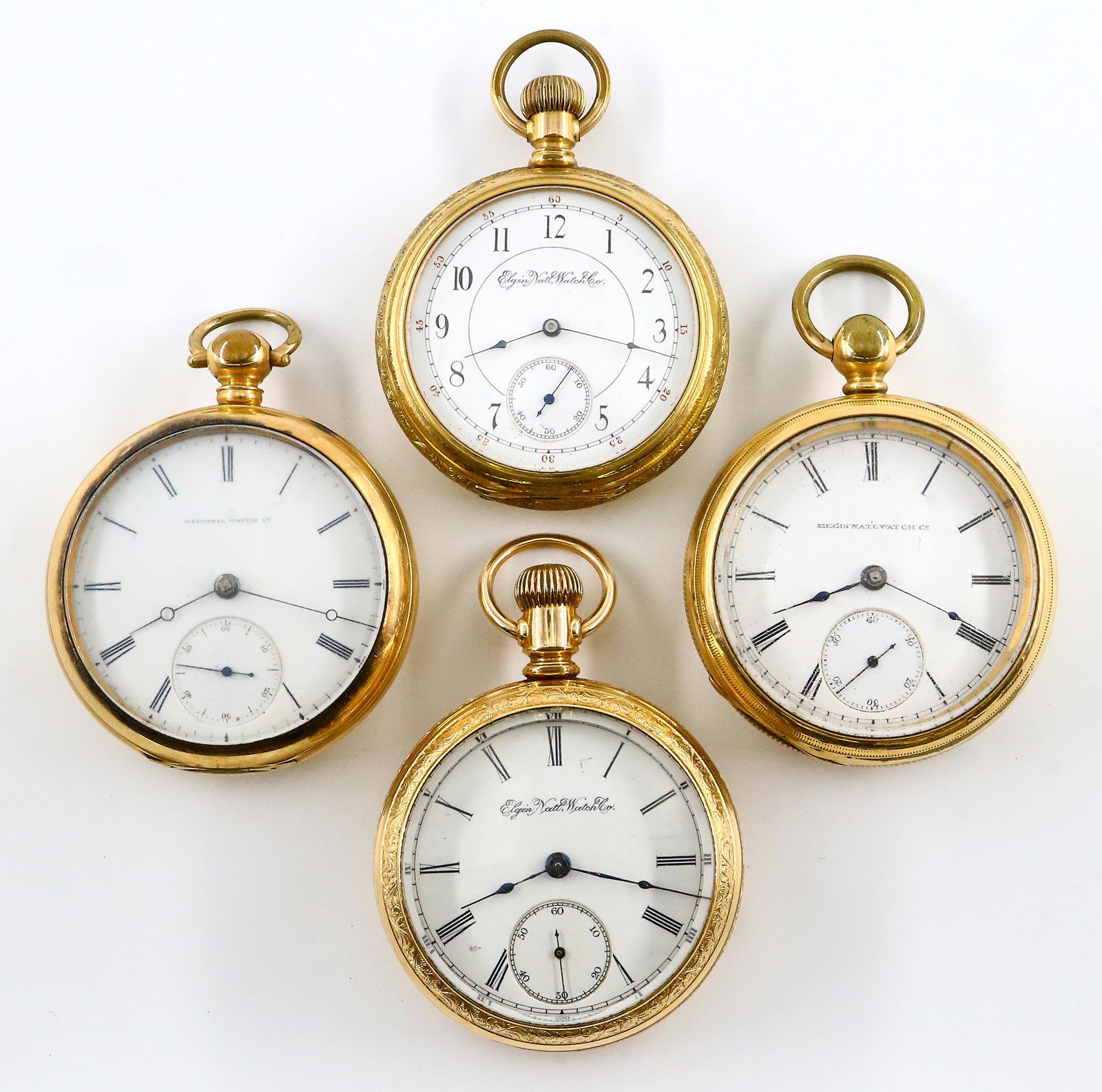 4 Elgin Pocket Watches (1 of 3)