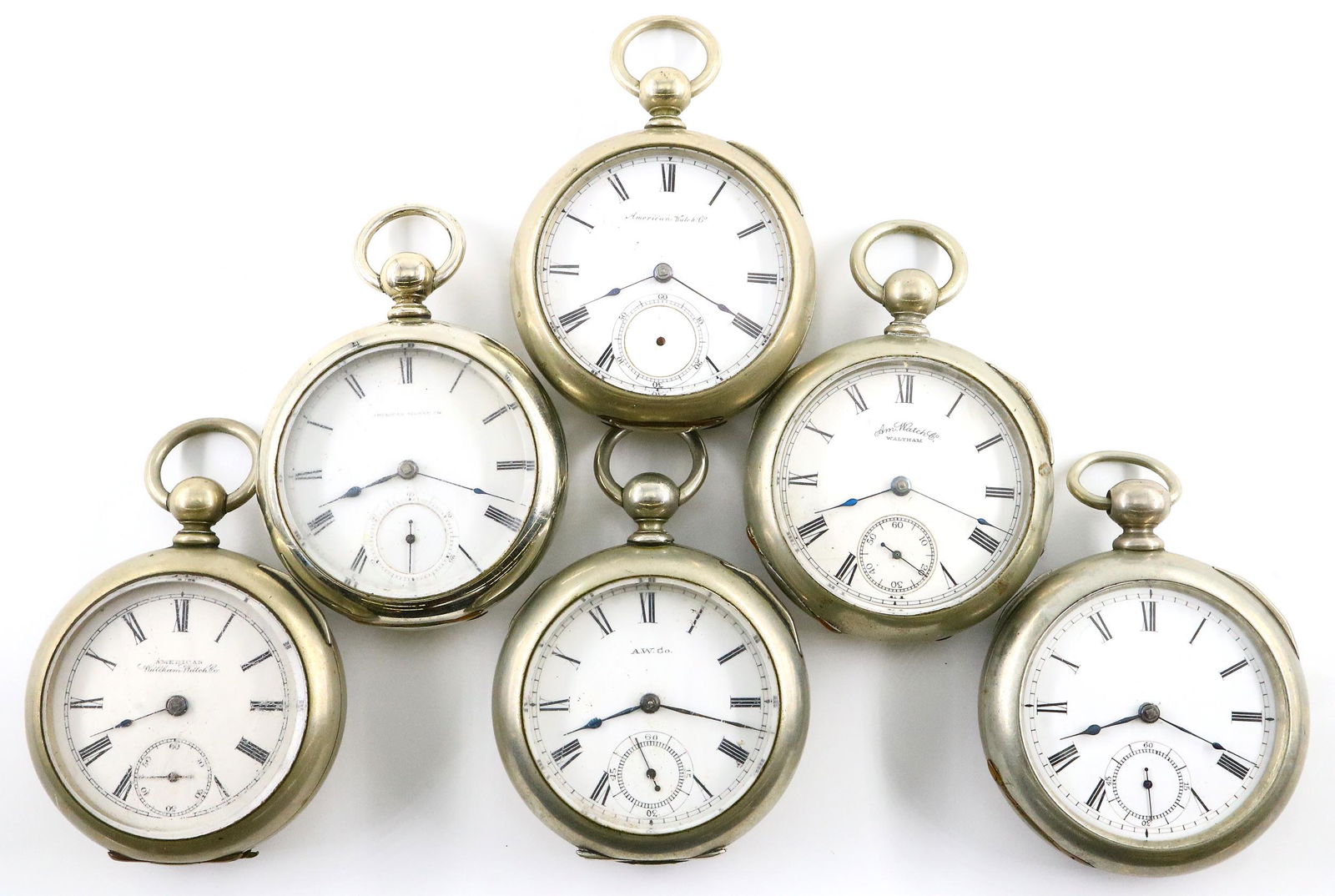 6 AWW Co. Pocket Watches (1 of 3)