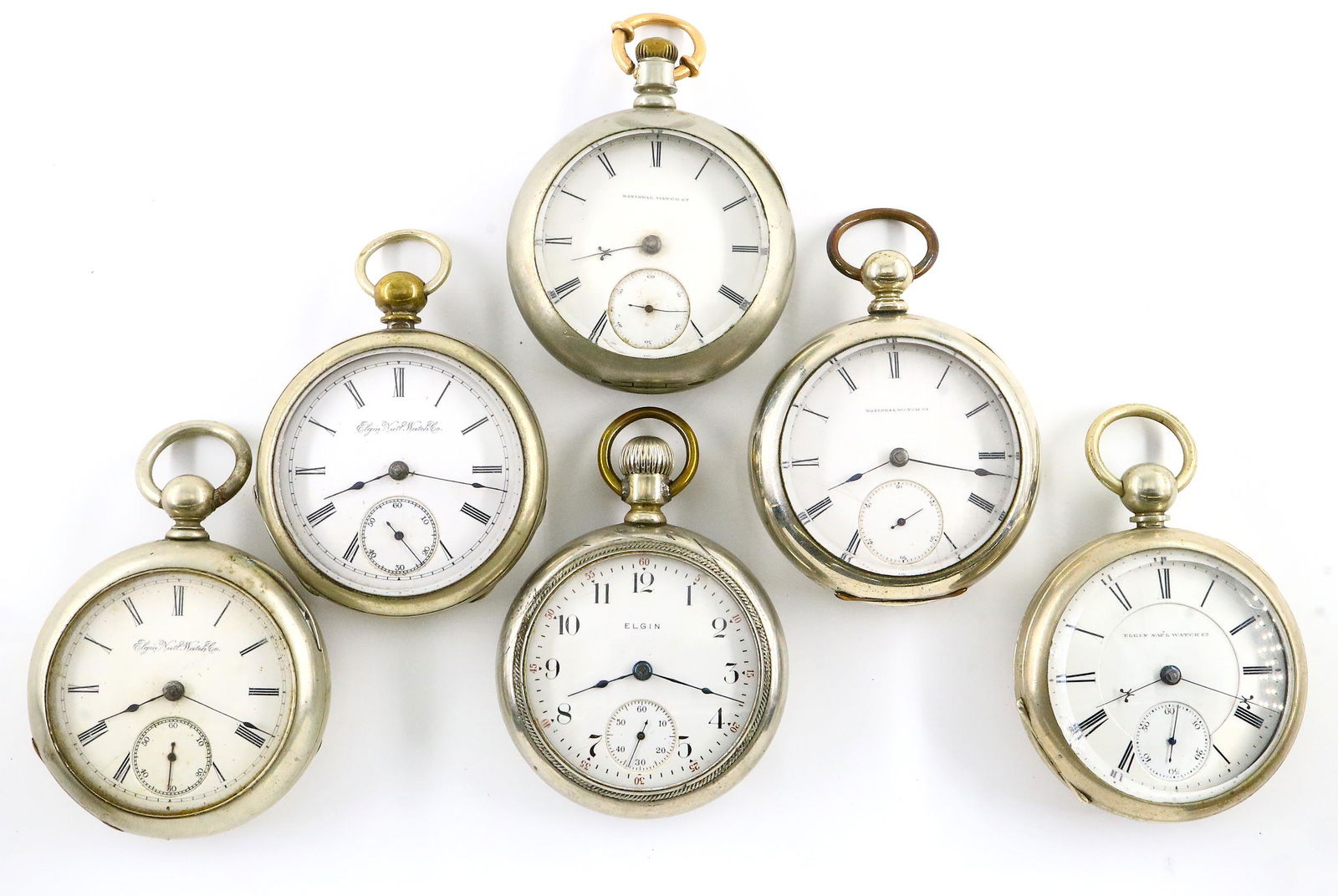 6 Elgin Pocket Watches (1 of 3)