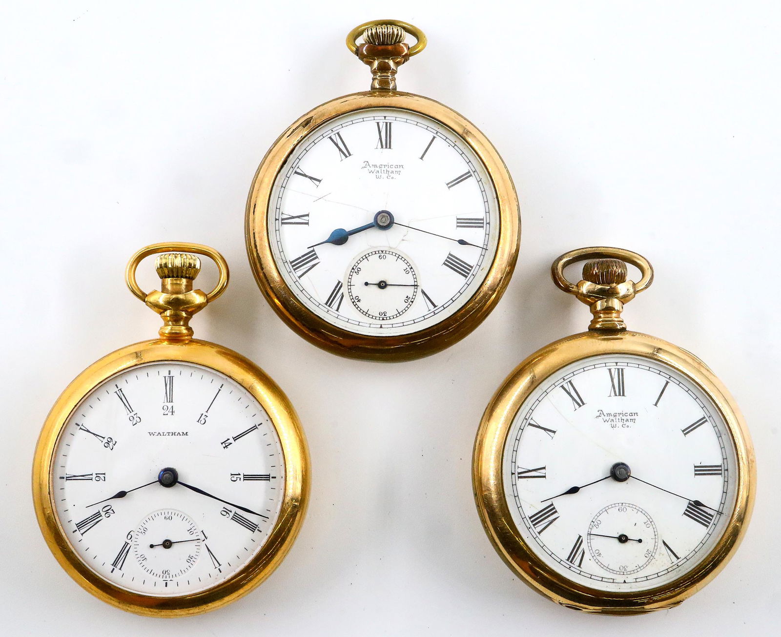 3 AWW Co. Pocket Watches (1 of 3)