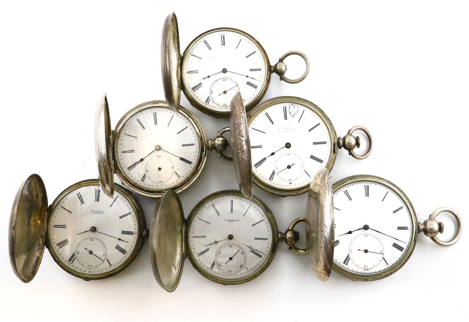 6 Swiss Pocket Watches (1 of 3)