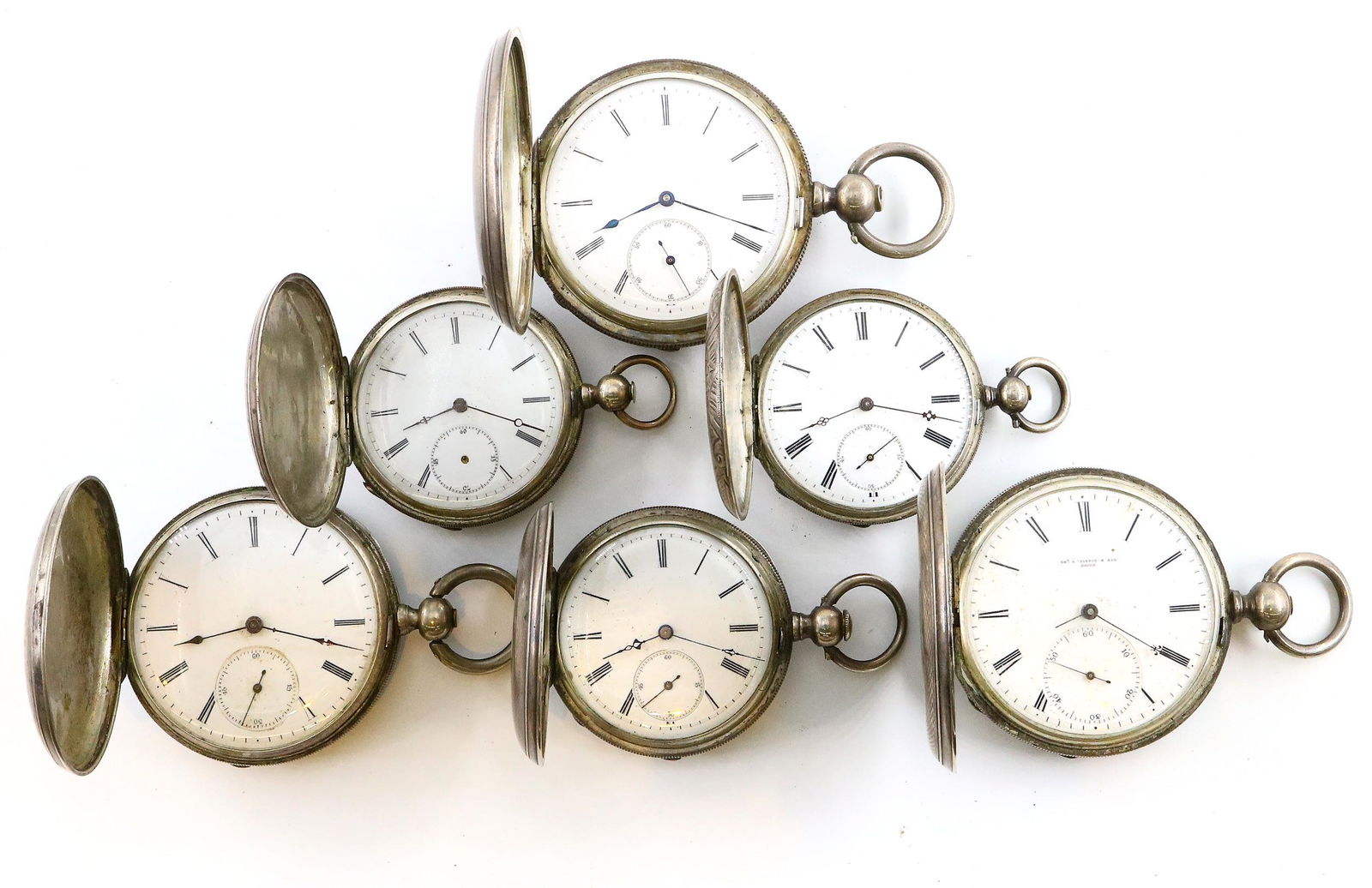 6 Swiss Pocket Watches (1 of 3)