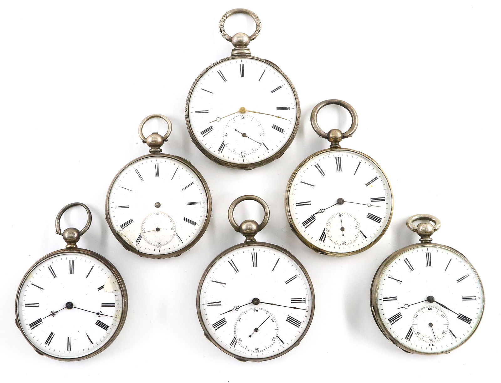 6 Swiss Pocket Watches (1 of 3)