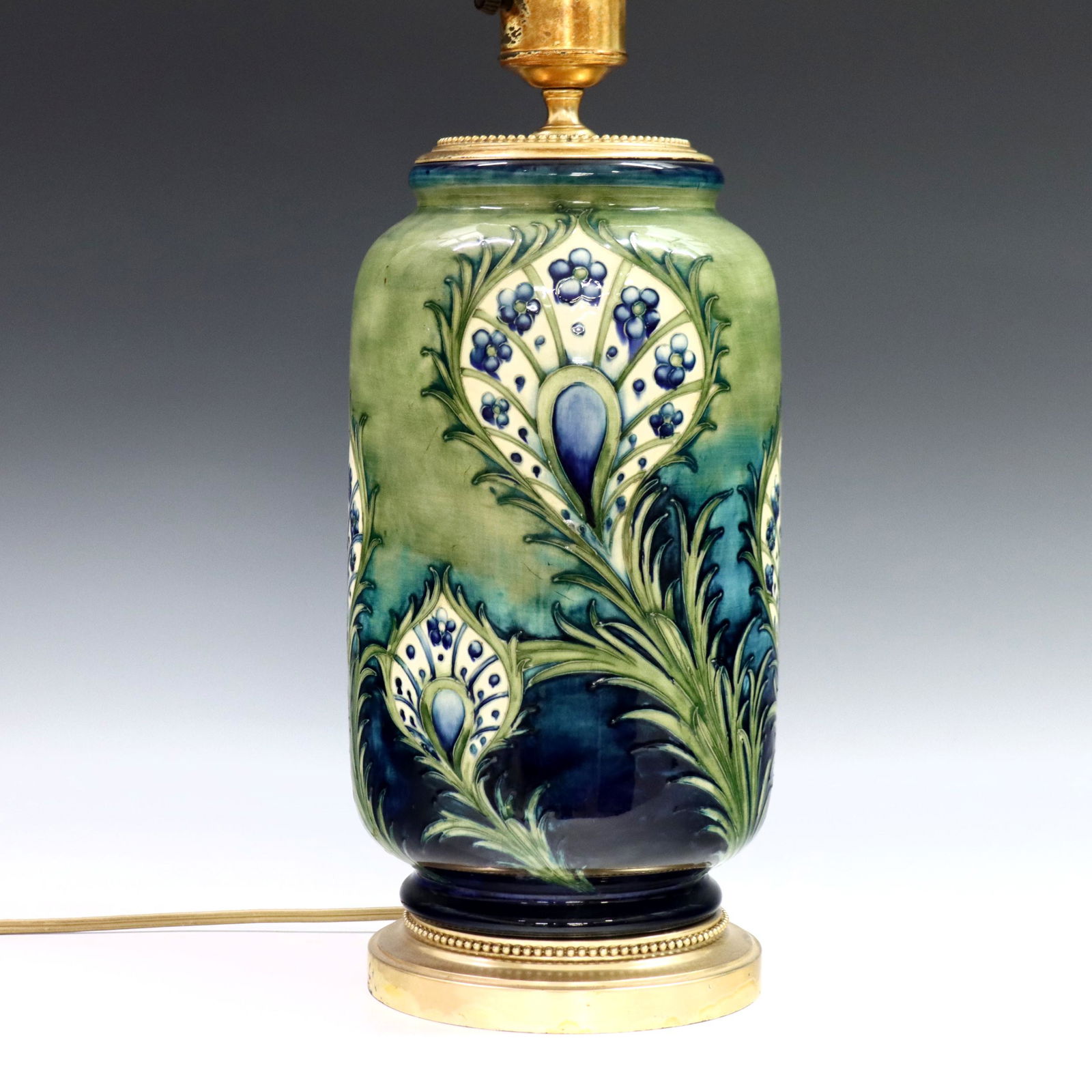 Moorcroft Peacock Feather Lamp (1 of 4)