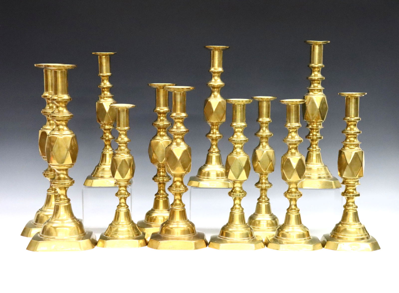 Full Set English Diamond Candlesticks (1 of 1)