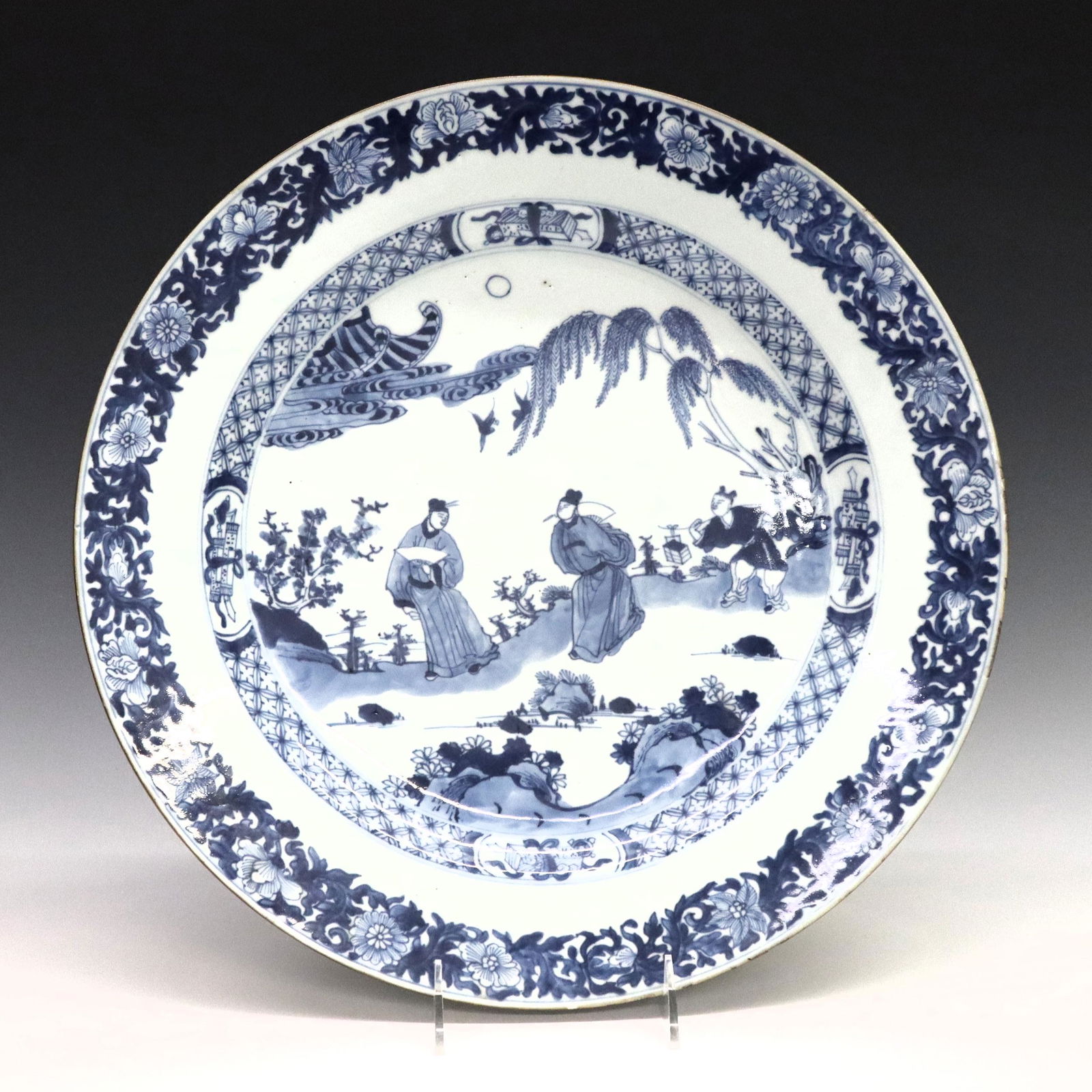 Chinese Blue & White Porcelain Charger (1 of 7)