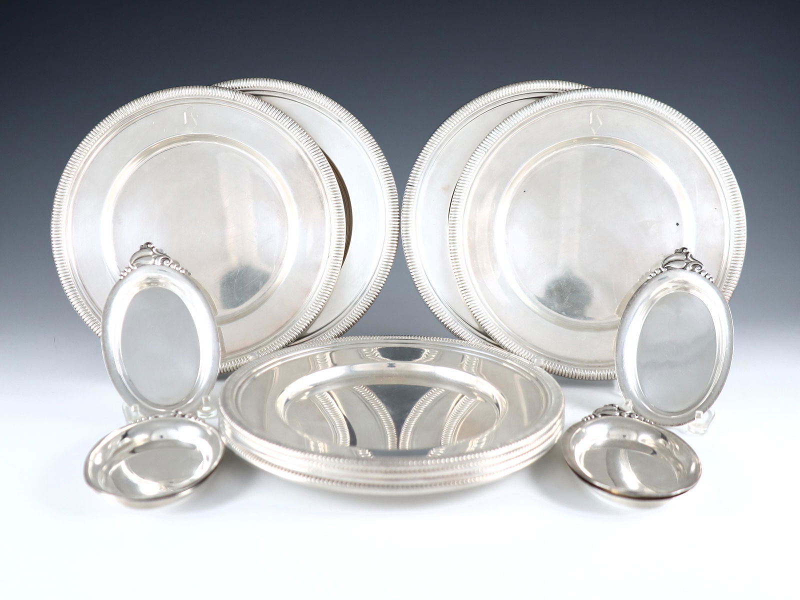 14 Sterling Bread Plates & Butter Dishes (1 of 1)