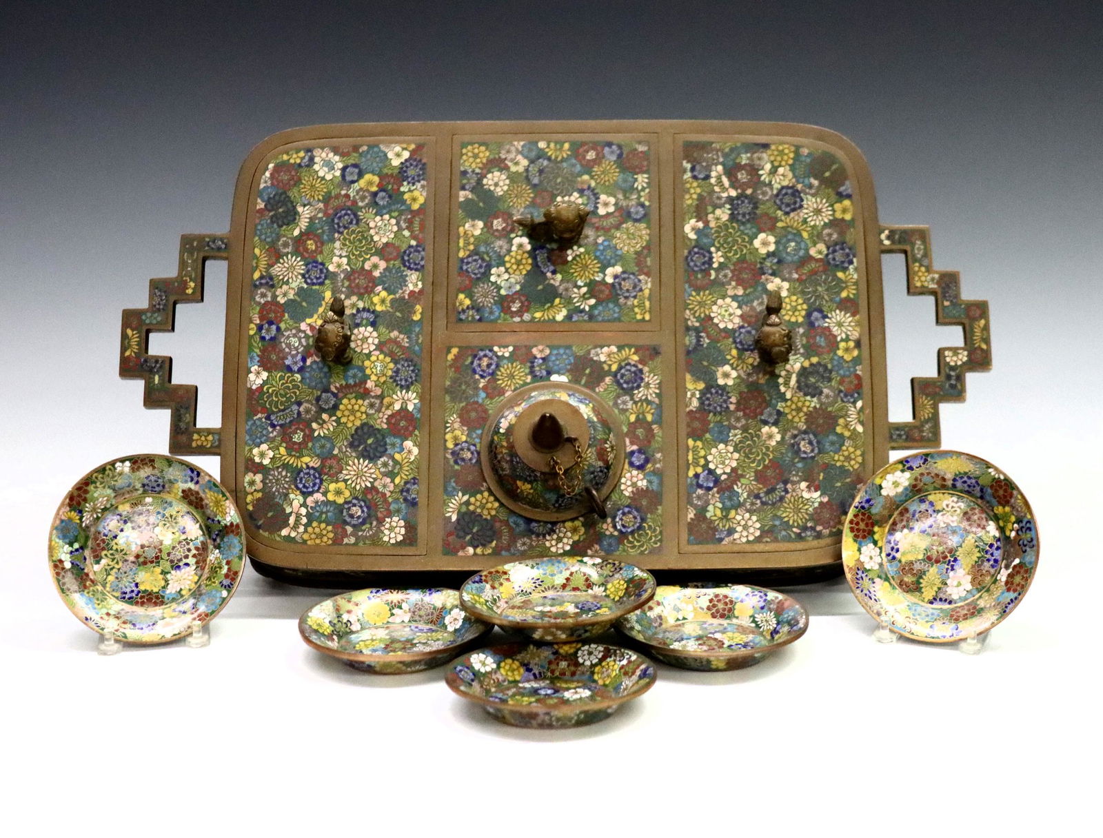 Chinese Cloisonne Opium Smoking Set (1 of 9)