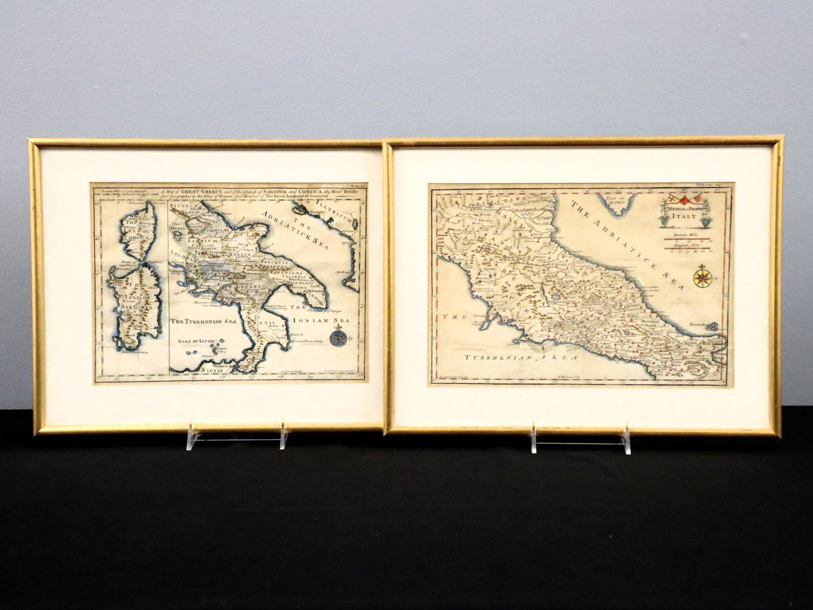 2 E. Bowen Maps of Italy & Greece (1 of 3)
