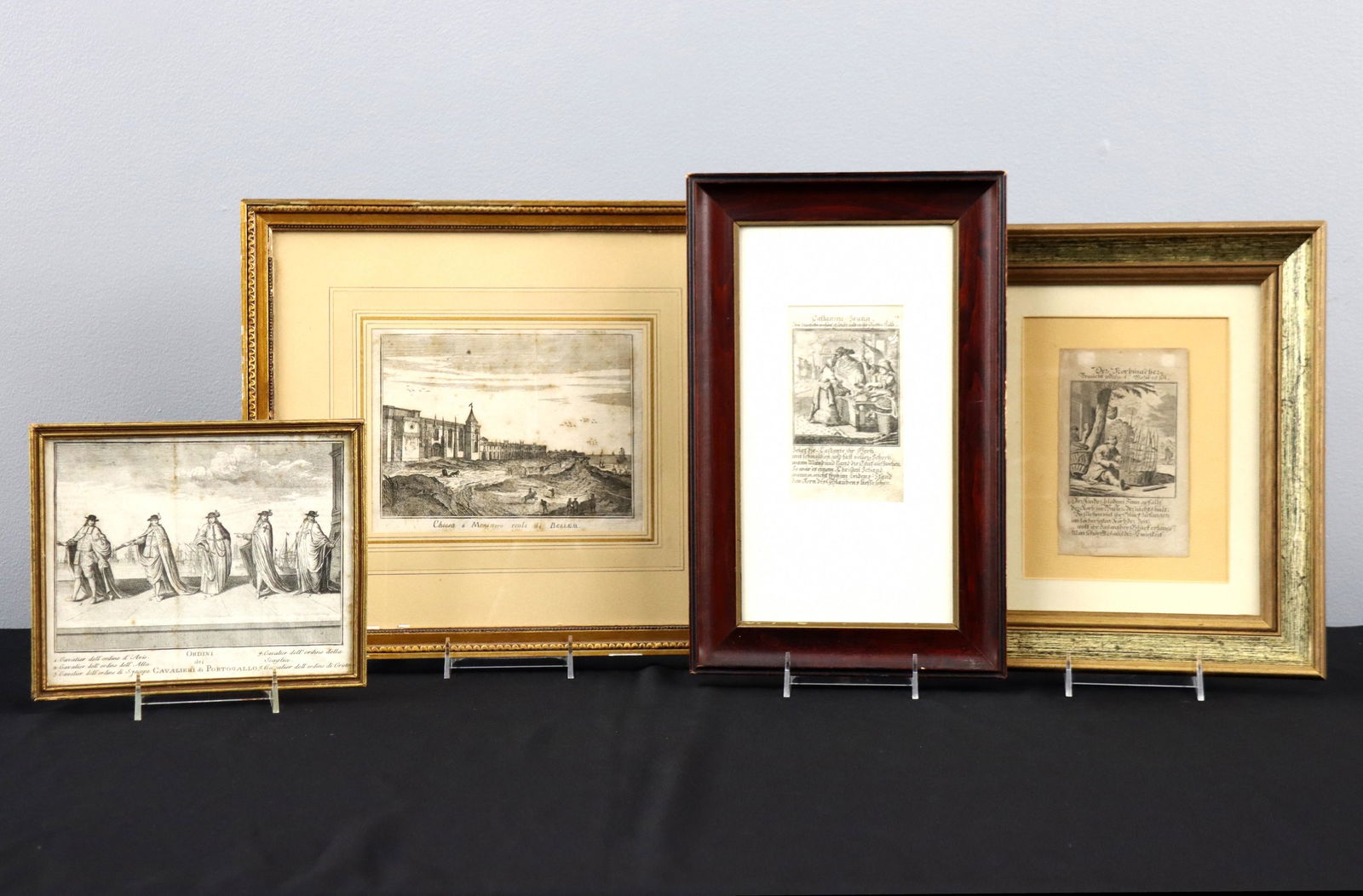 4 Italian & German Book Engravings (1 of 1)