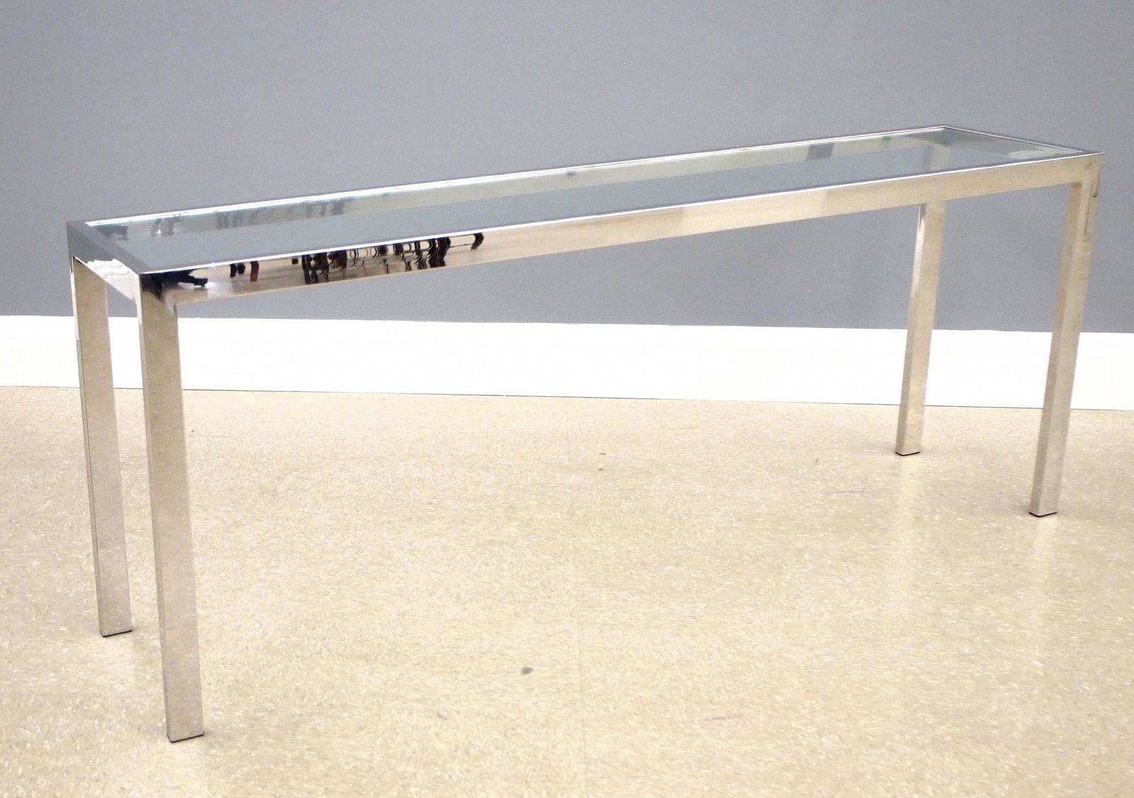 Baughman Style Chrome Console Table (1 of 3)
