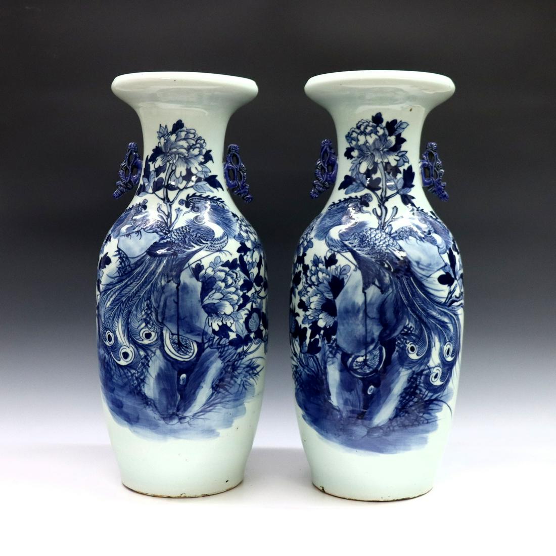 Pr Chinese Baluster Vases (1 of 2)