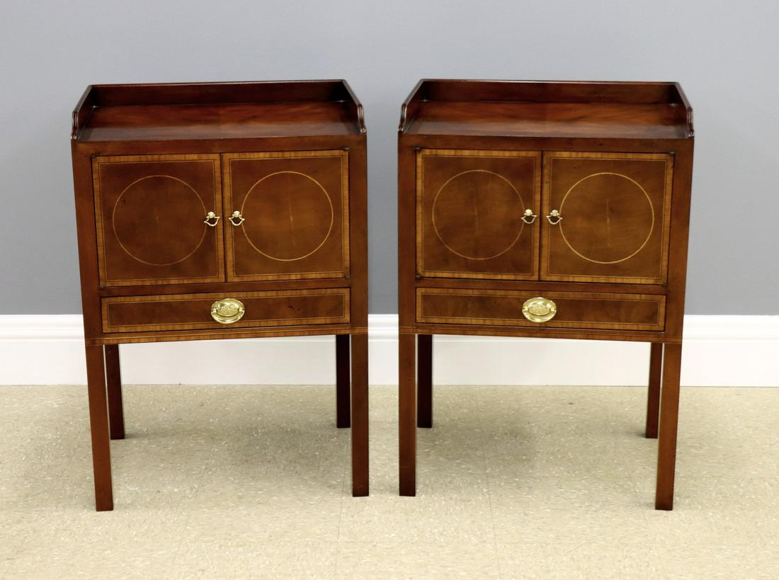Pr Baker Hepplewhite Bedside Tables (1 of 4)