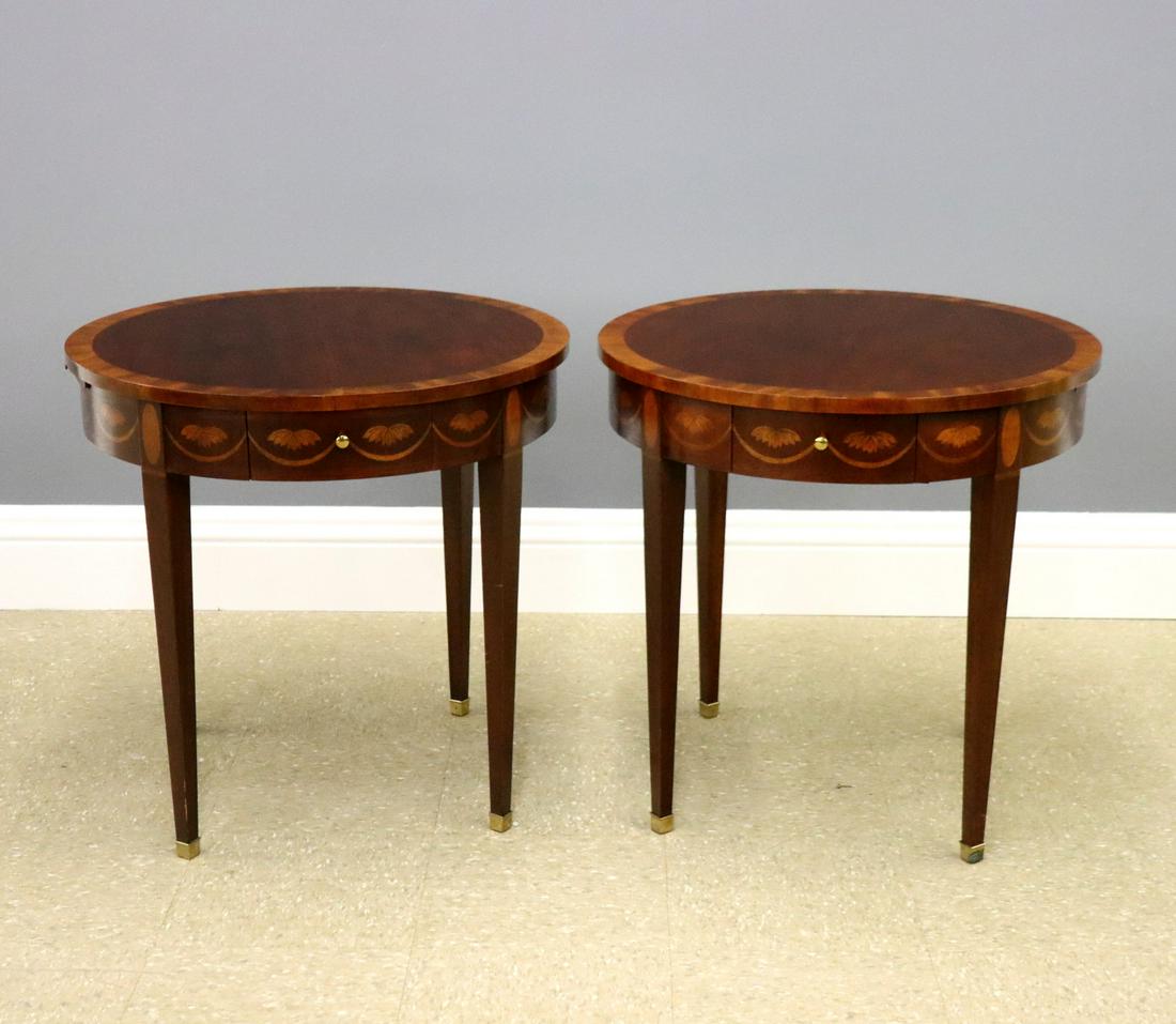 Pr Baker Hepplewhite End Tables (1 of 3)
