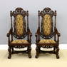 Pr Of Charles II Style Armchairs