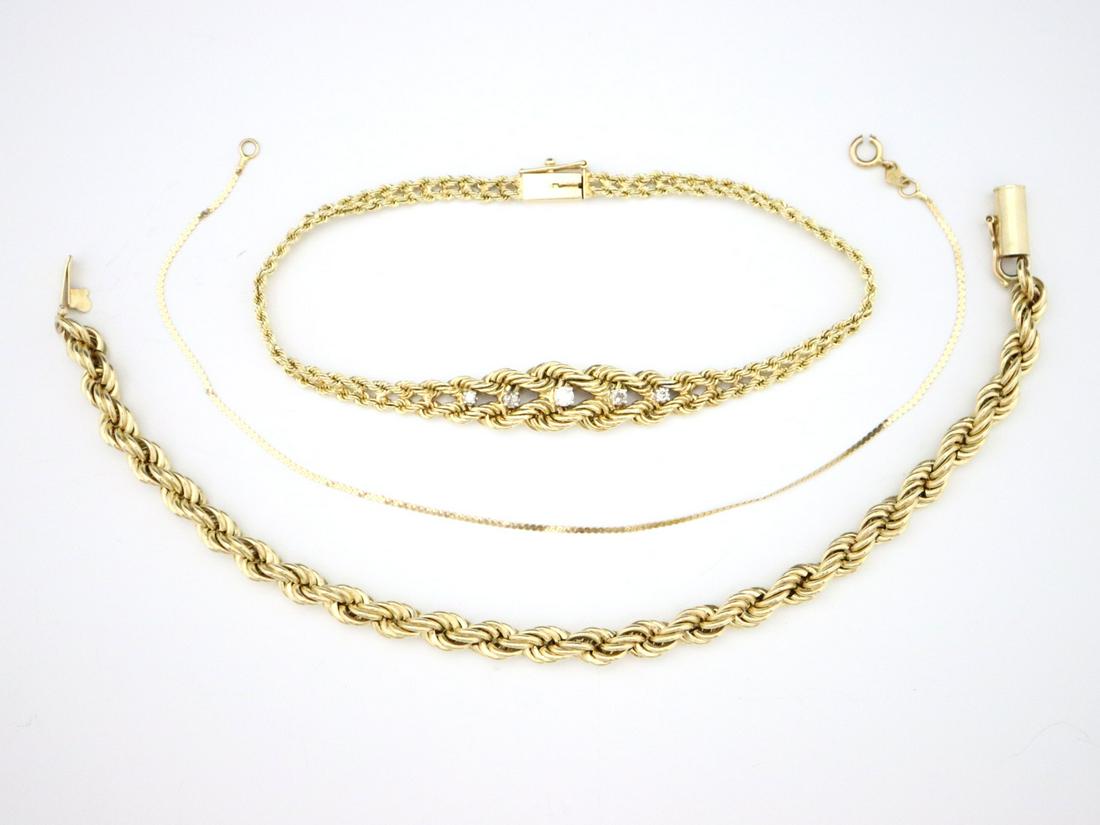 3 14k Gold Bracelets (1 of 1)
