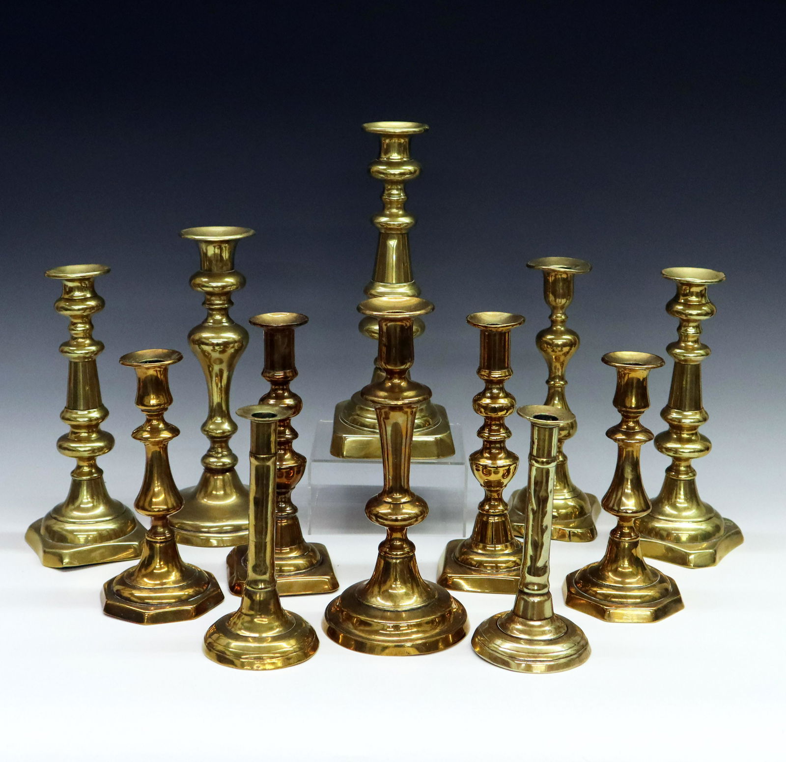 12 Brass Candlesticks (1 of 1)