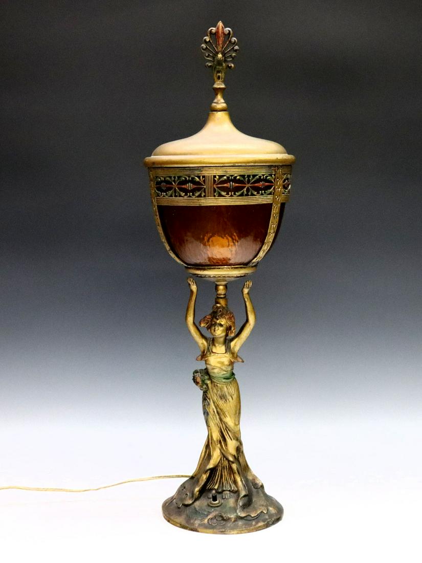 French Art Nouveau Table Lamp (1 of 2)