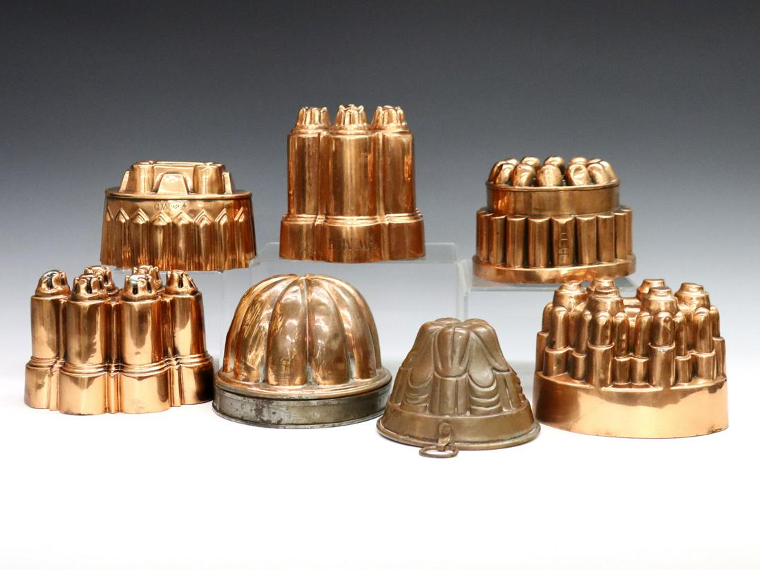 7 Victorian Copper Food Molds (1 of 20)