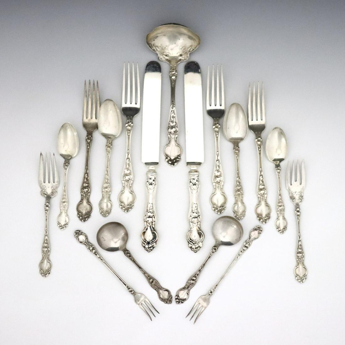 47 pc Wallace Violet Sterling Flatware (1 of 1)