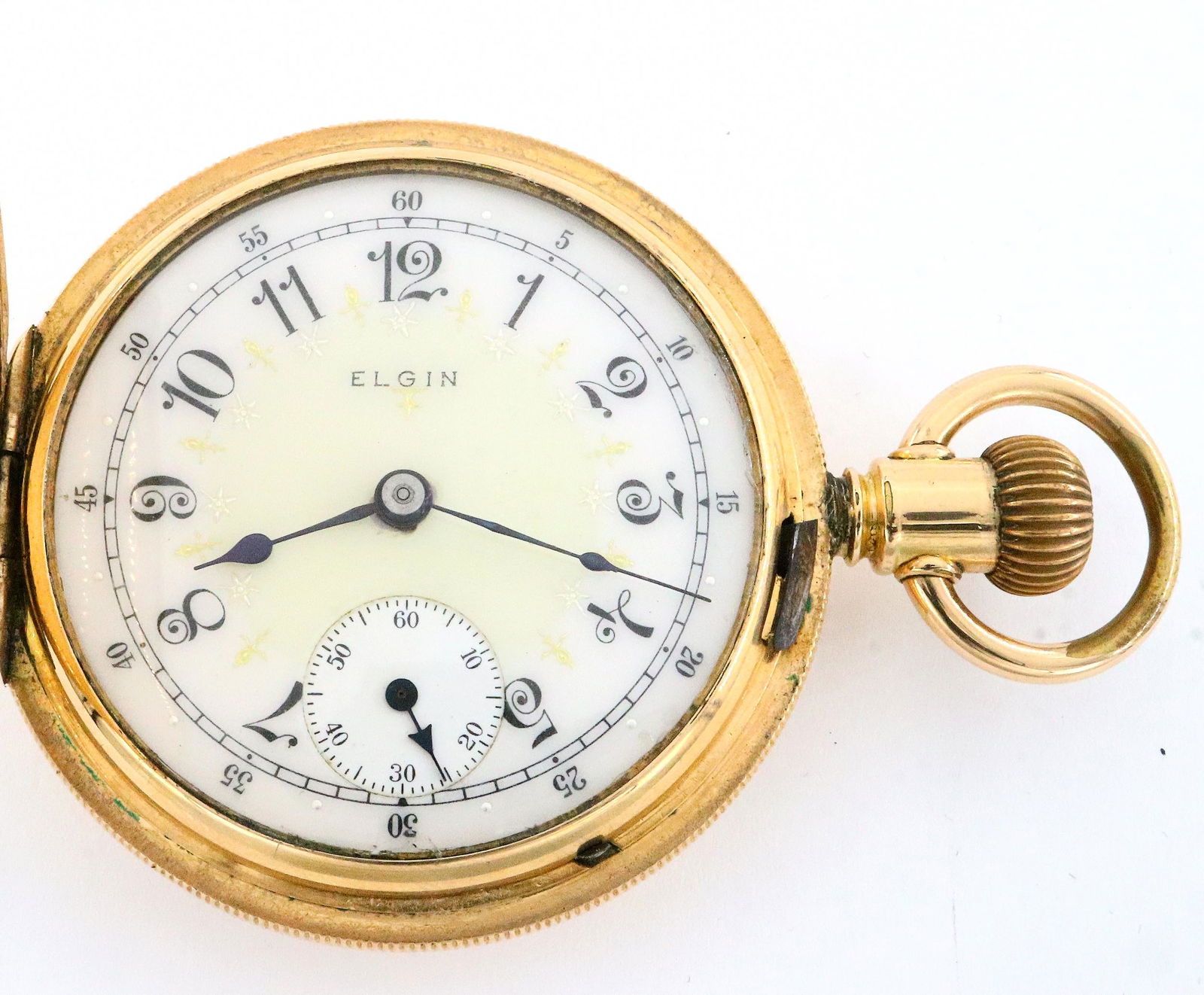 Elgin B W Raymond Fancy Dial Pocket Watch (1 of 6)