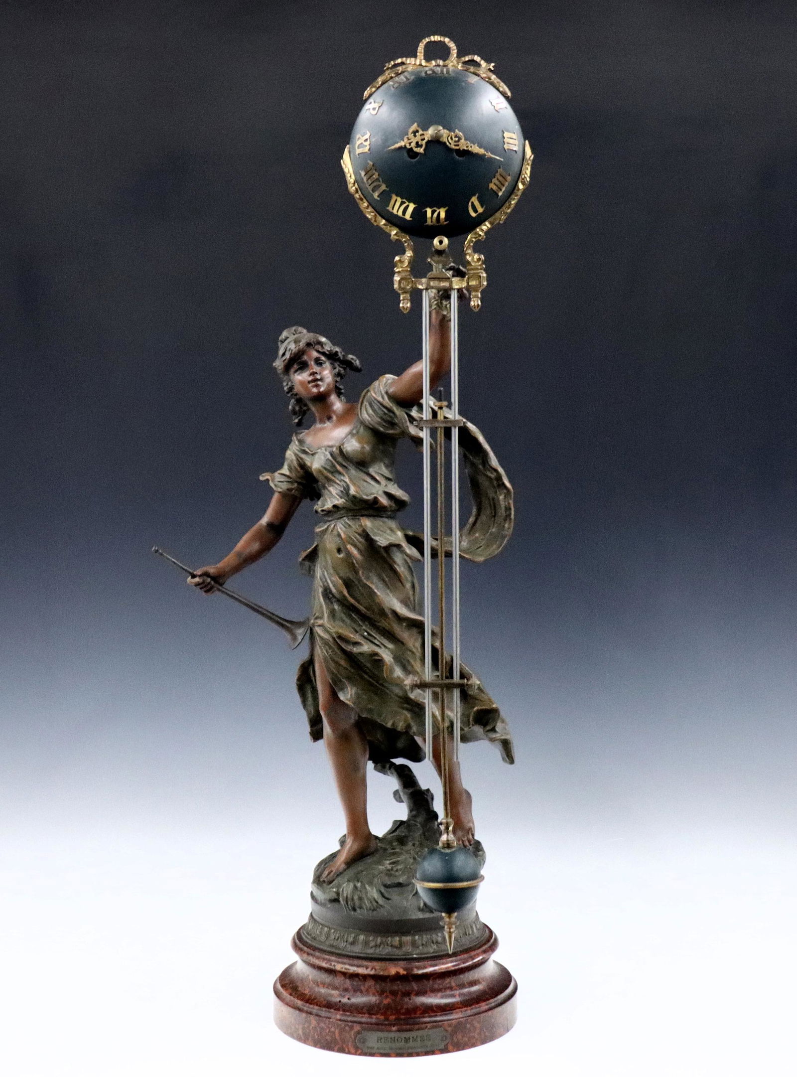 French Renommee Swinging Arm Figural Clock (1 of 9)