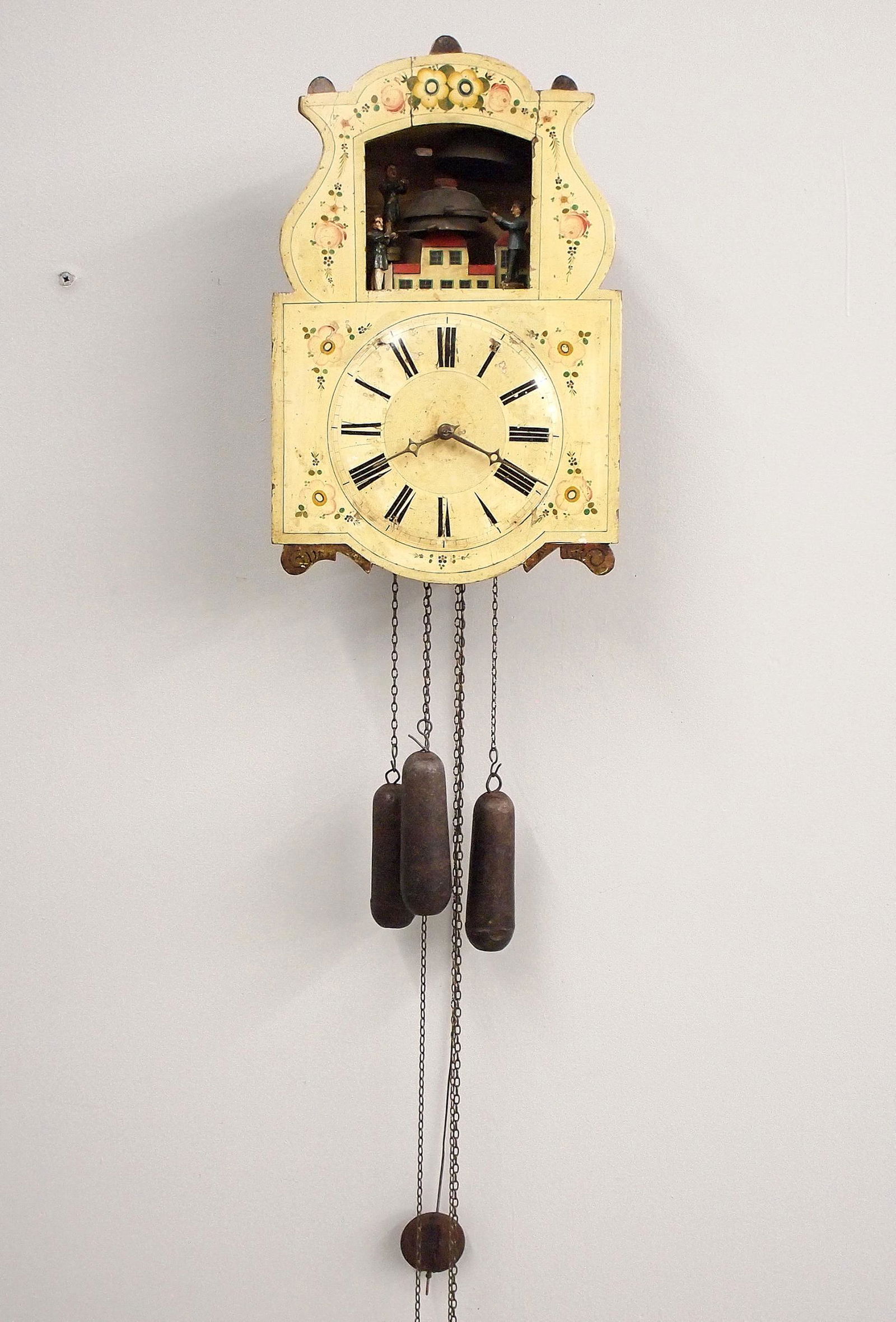 German Automaton Bellringer Wall Clock (1 of 4)