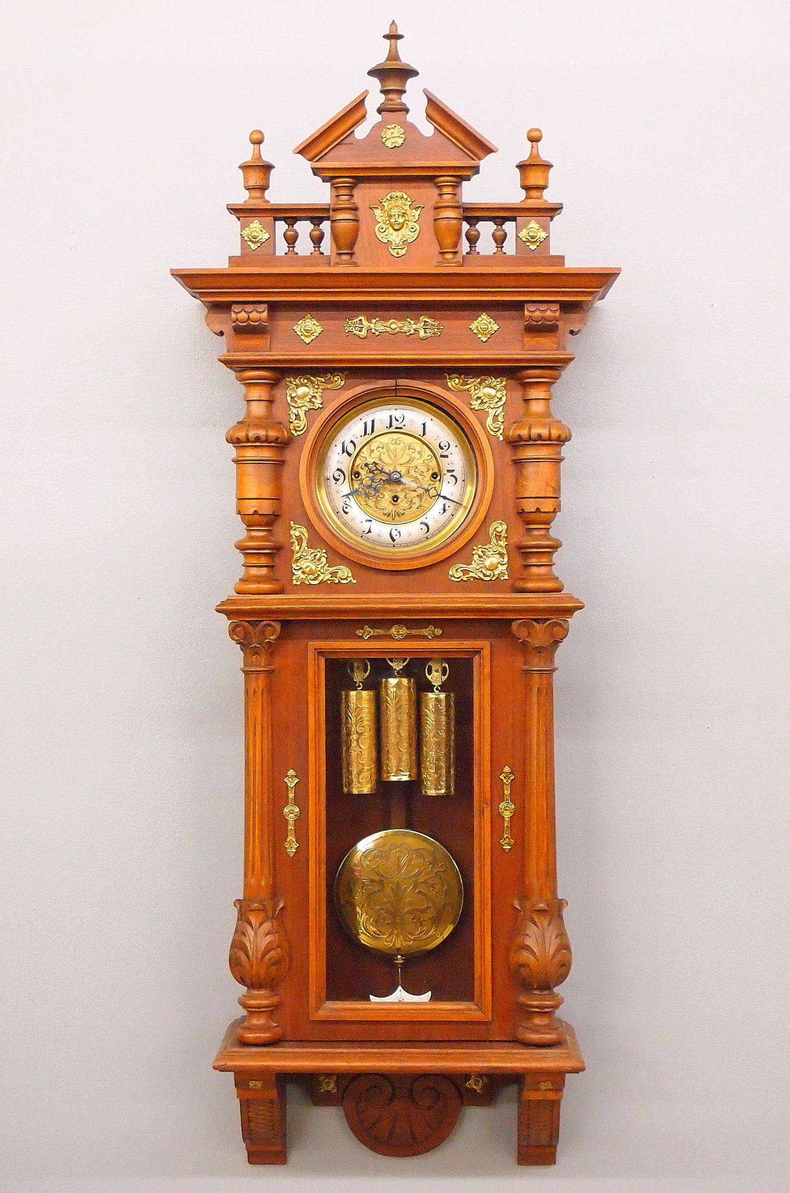 Gustav Becker 3 Weight Wall Clock (1 of 4)