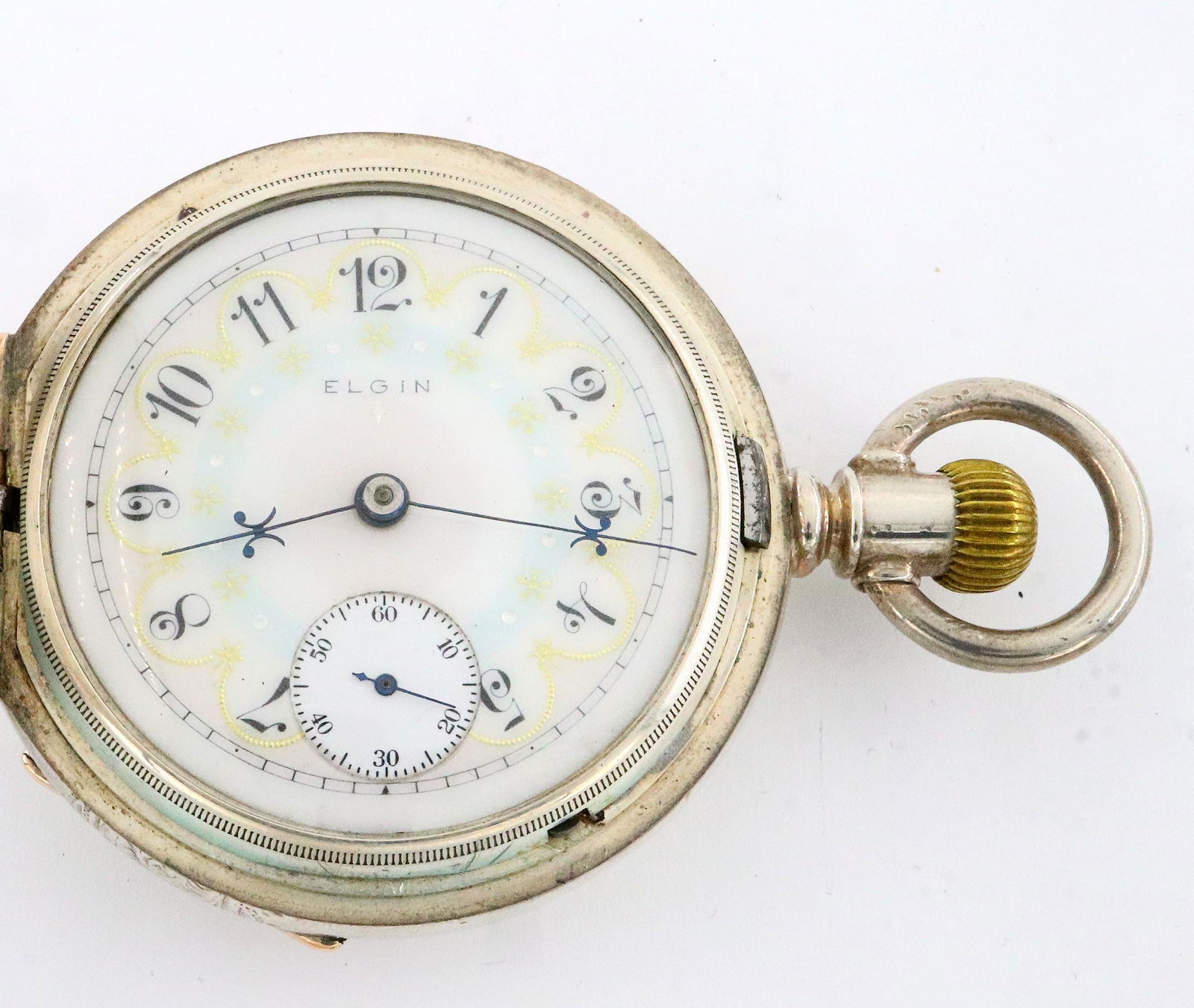 Elgin B W Raymond Fancy Dial Pocket Watch (1 of 6)