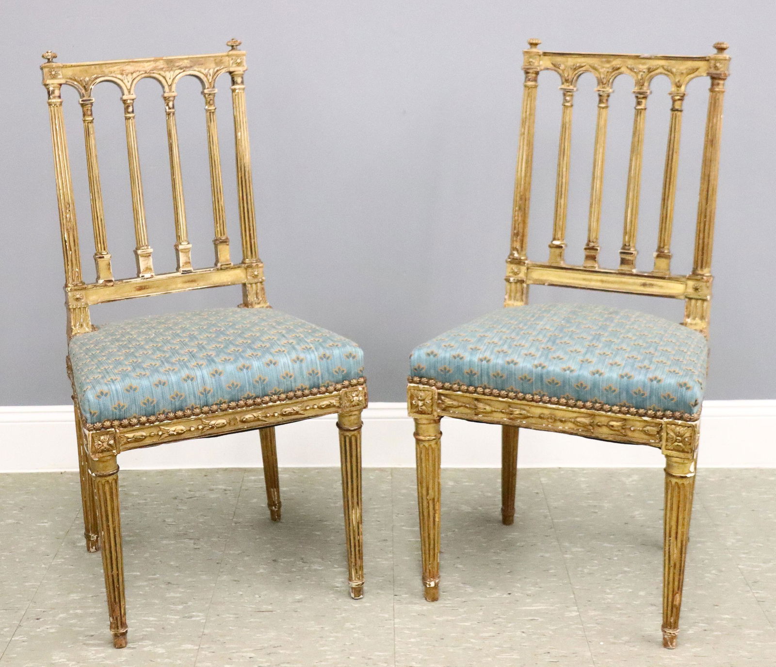 Pr French Louis Xvi Side Chairs