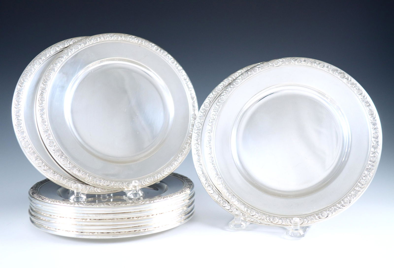 12 International Prelude Sterling Bread Plates (1 of 2)