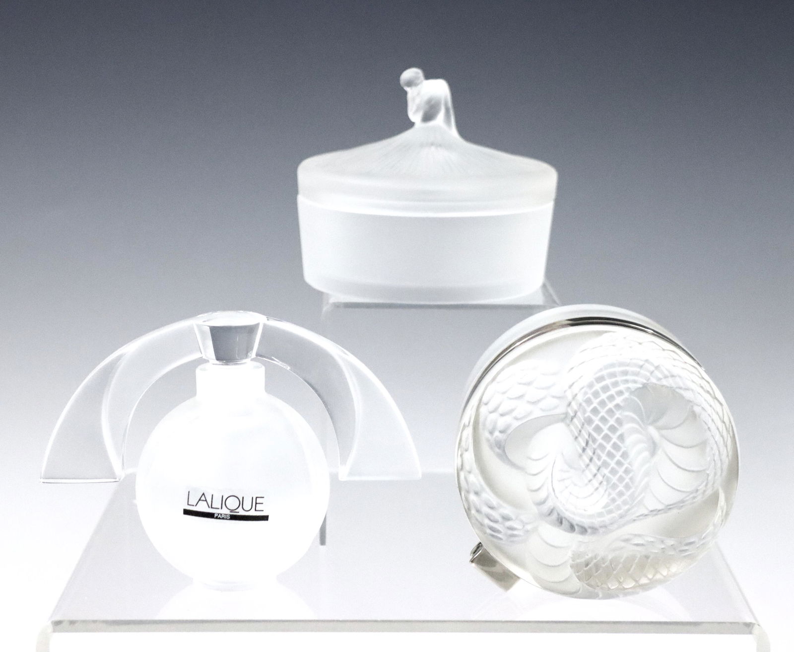 3 Lalique Crystal Dressing Table Items (1 of 4)