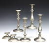 3 pr Flagg & Homan Cincinnati Pewter Candlesticks