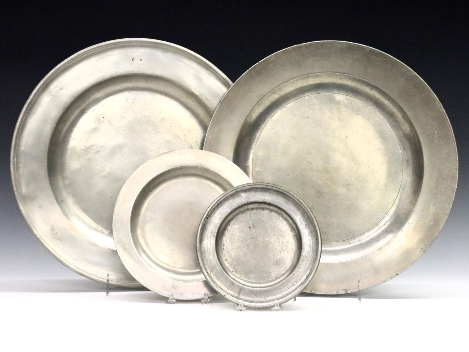 4 British Pewter Plates (1 of 1)