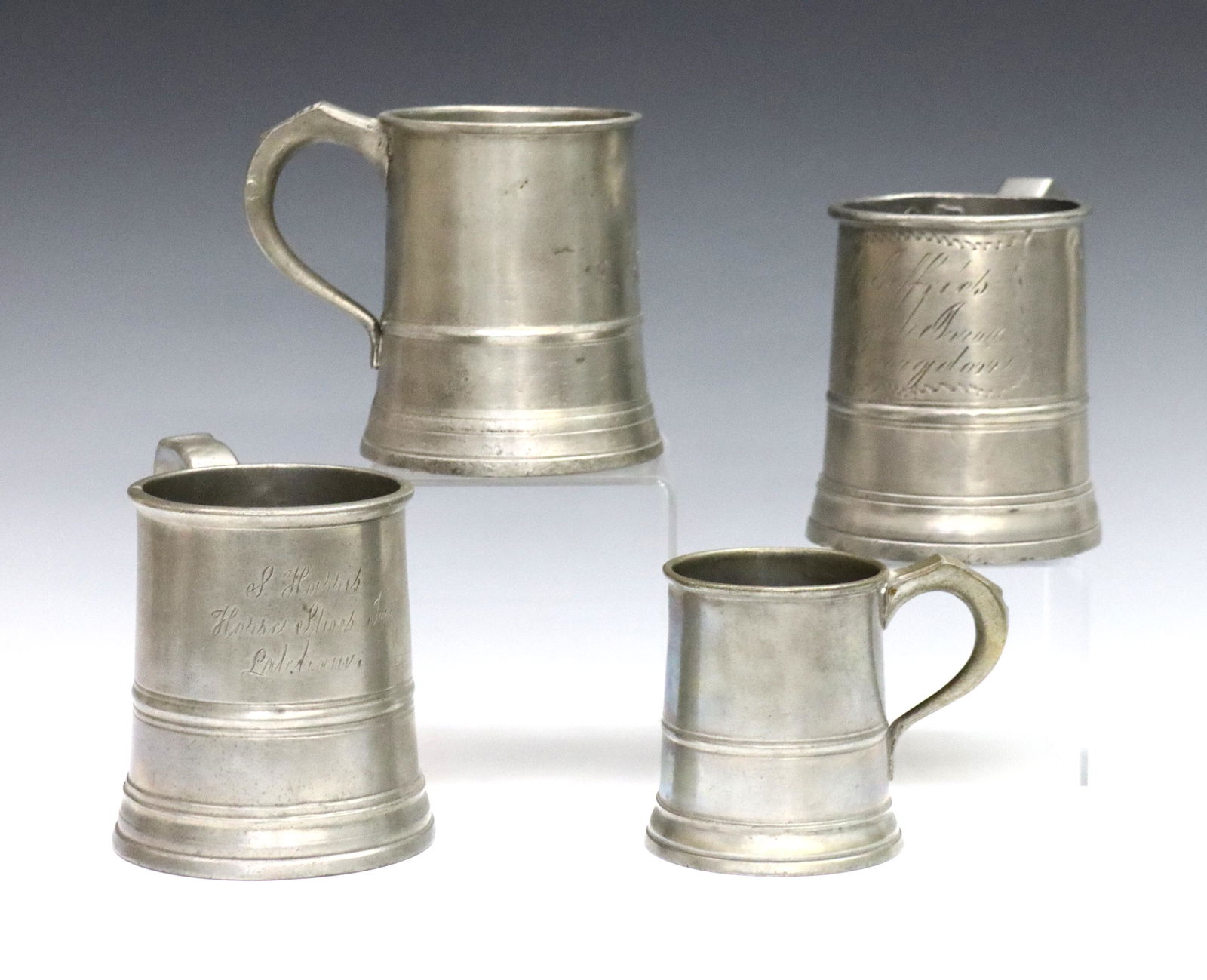 4 British Pewter Measures (1 of 2)