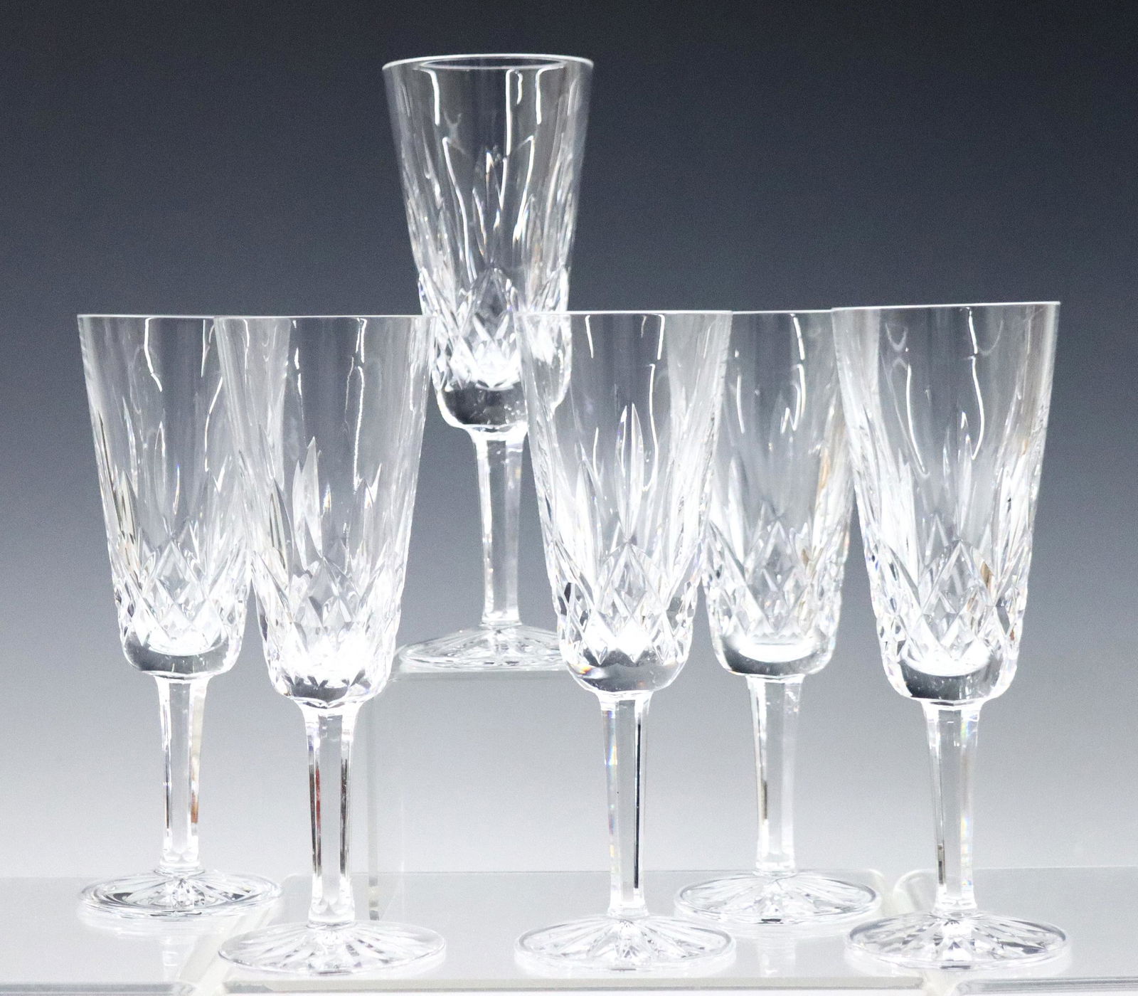 Waterford Lismore Crystal Champagne Flutes (1 of 2)