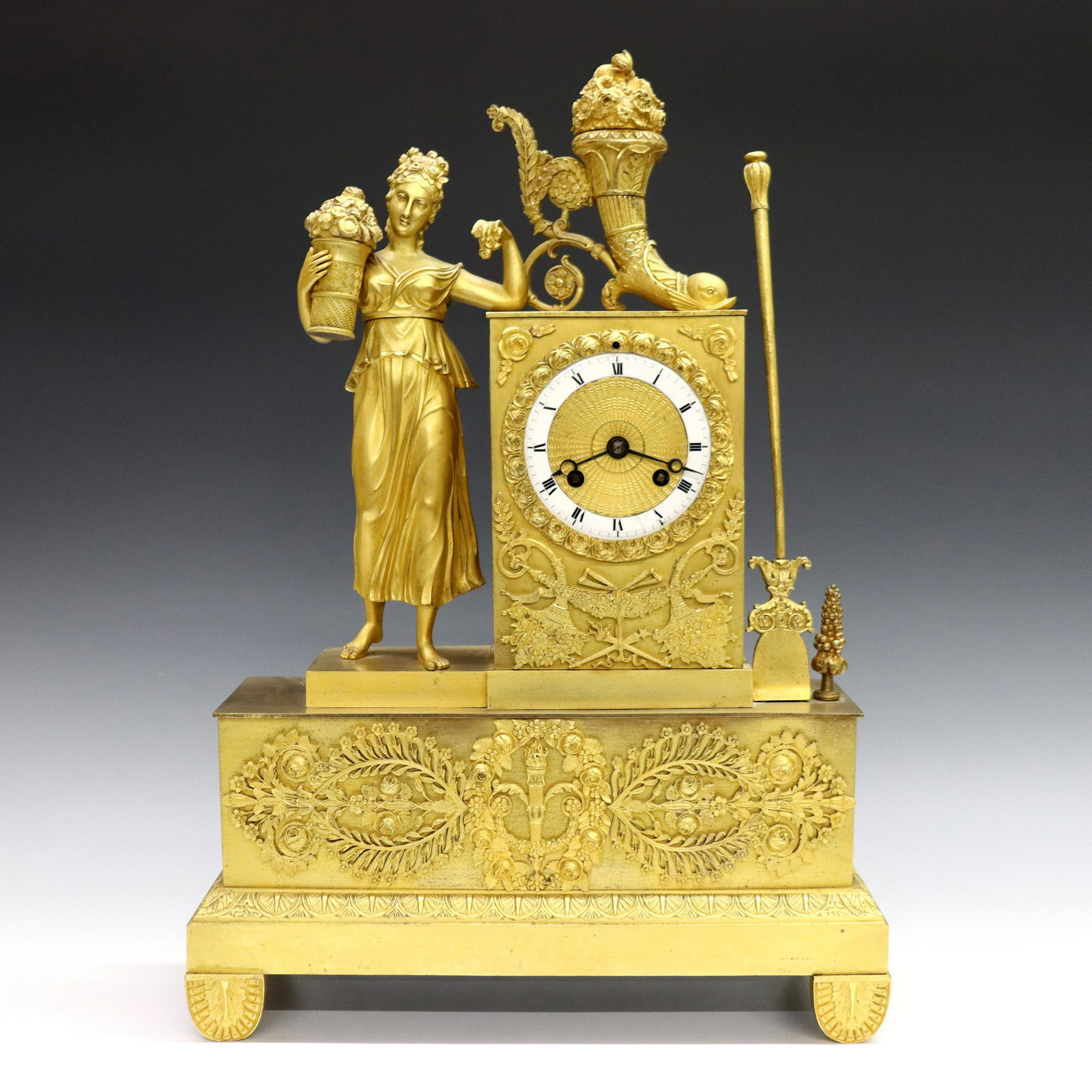 French Empire Gilt Bronze Mantel Clock (1 of 5)