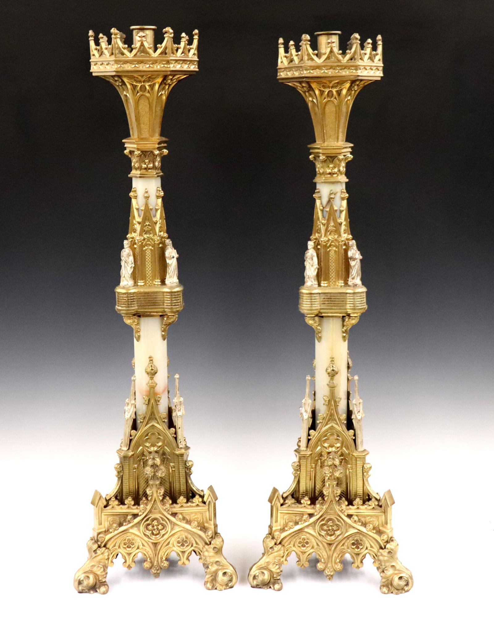 Pr Gothic Revival Altar Candlesticks (1 of 5)