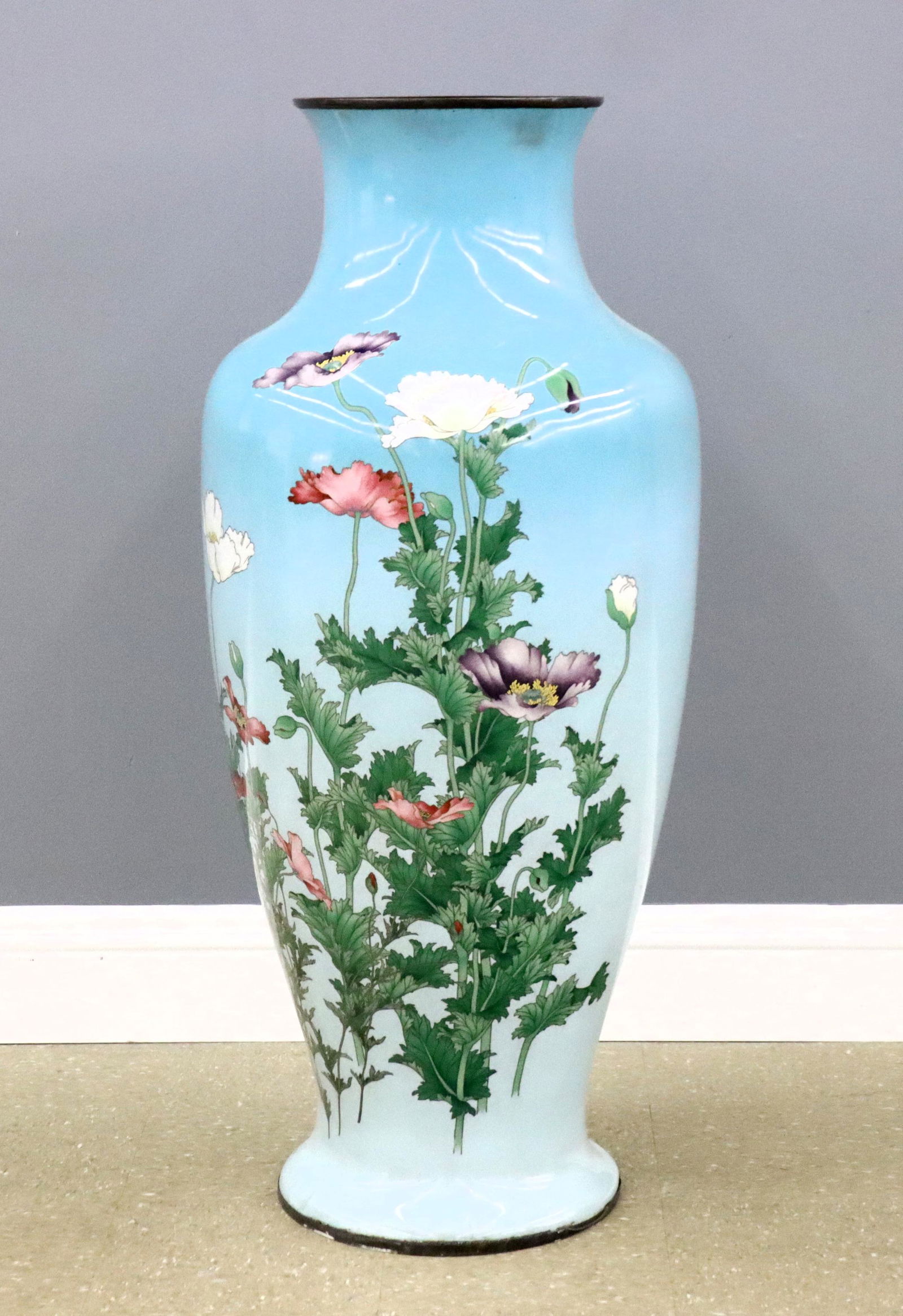 Japanese Cloisonne Floor Vase (1 of 3)