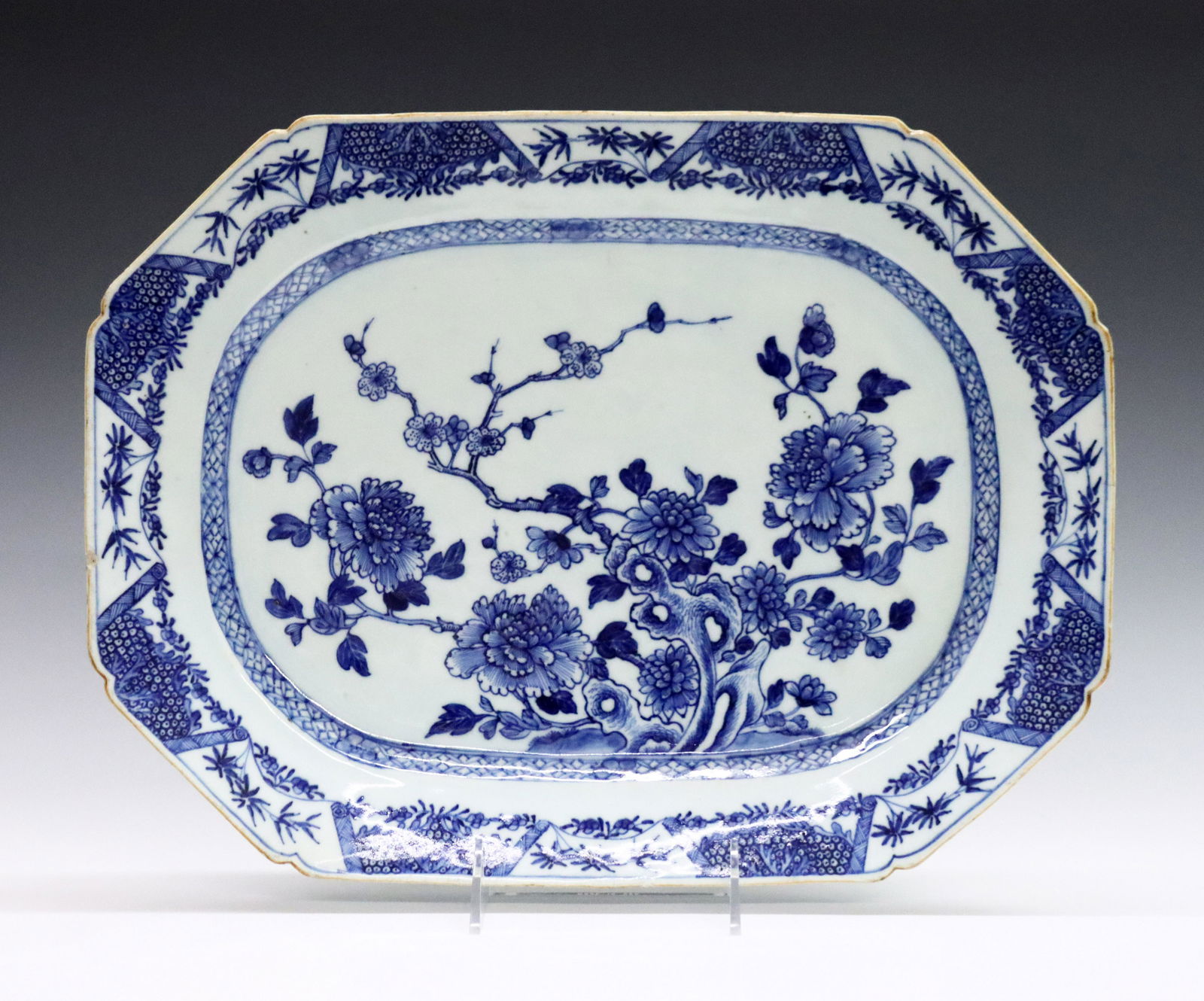 Chinese Export Blue & White Platter (1 of 2)
