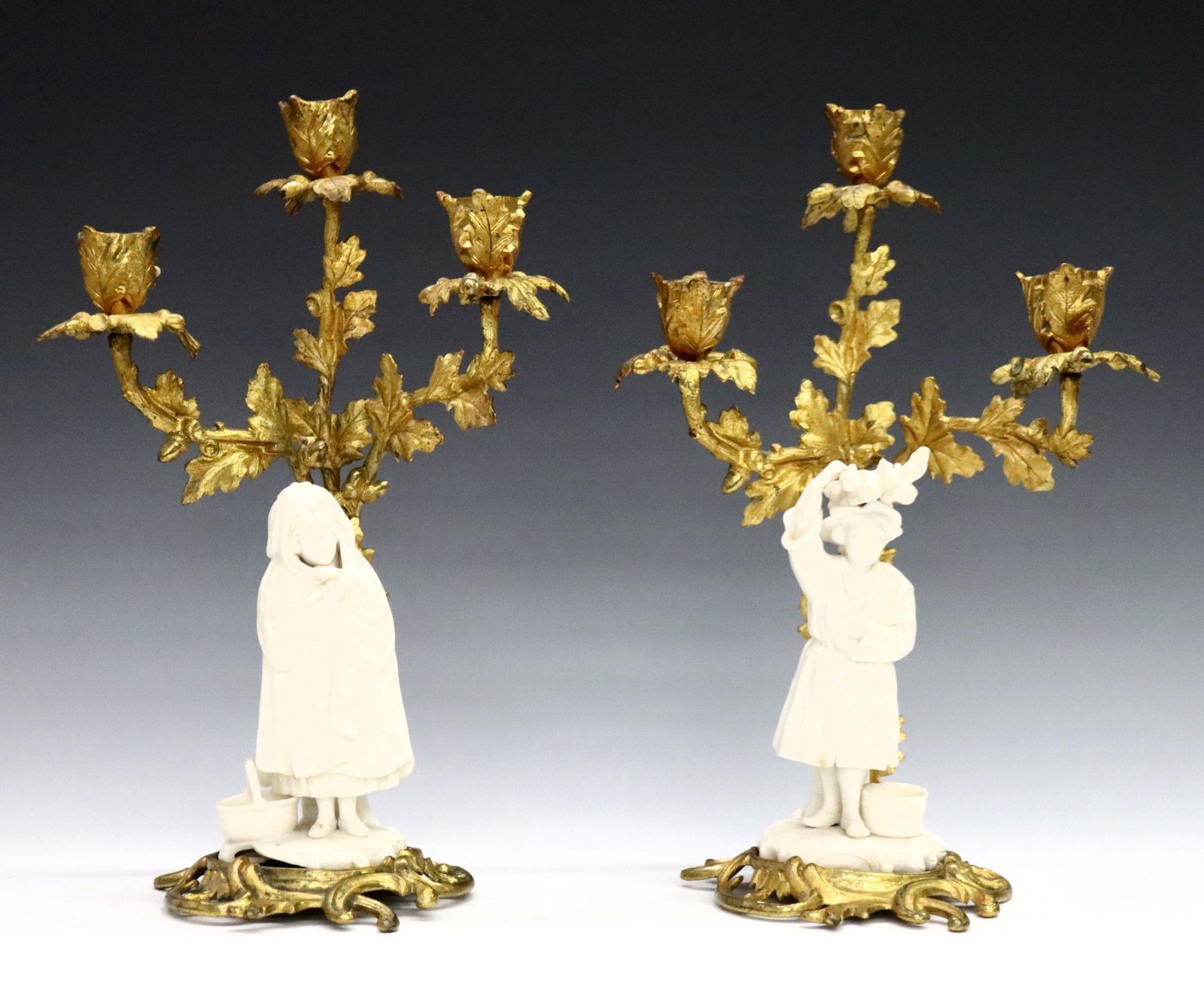 Pr French Bronze Candelabra (1 of 3)