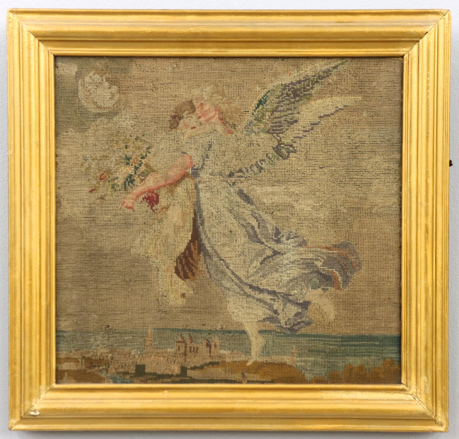 Needlepoint Panel of Guardian Angel (1 of 4)