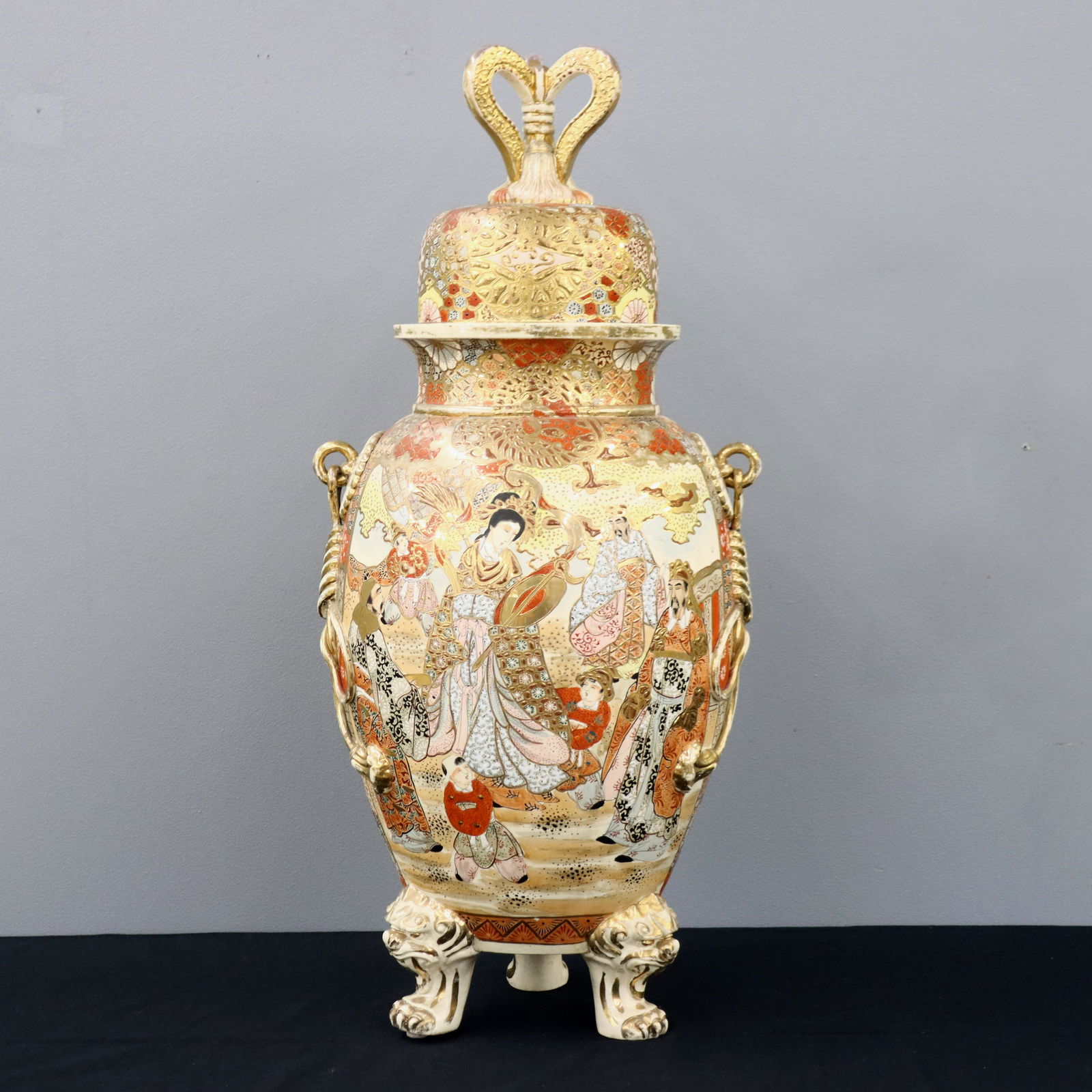 Japanese Satsuma Urn (1 of 4)