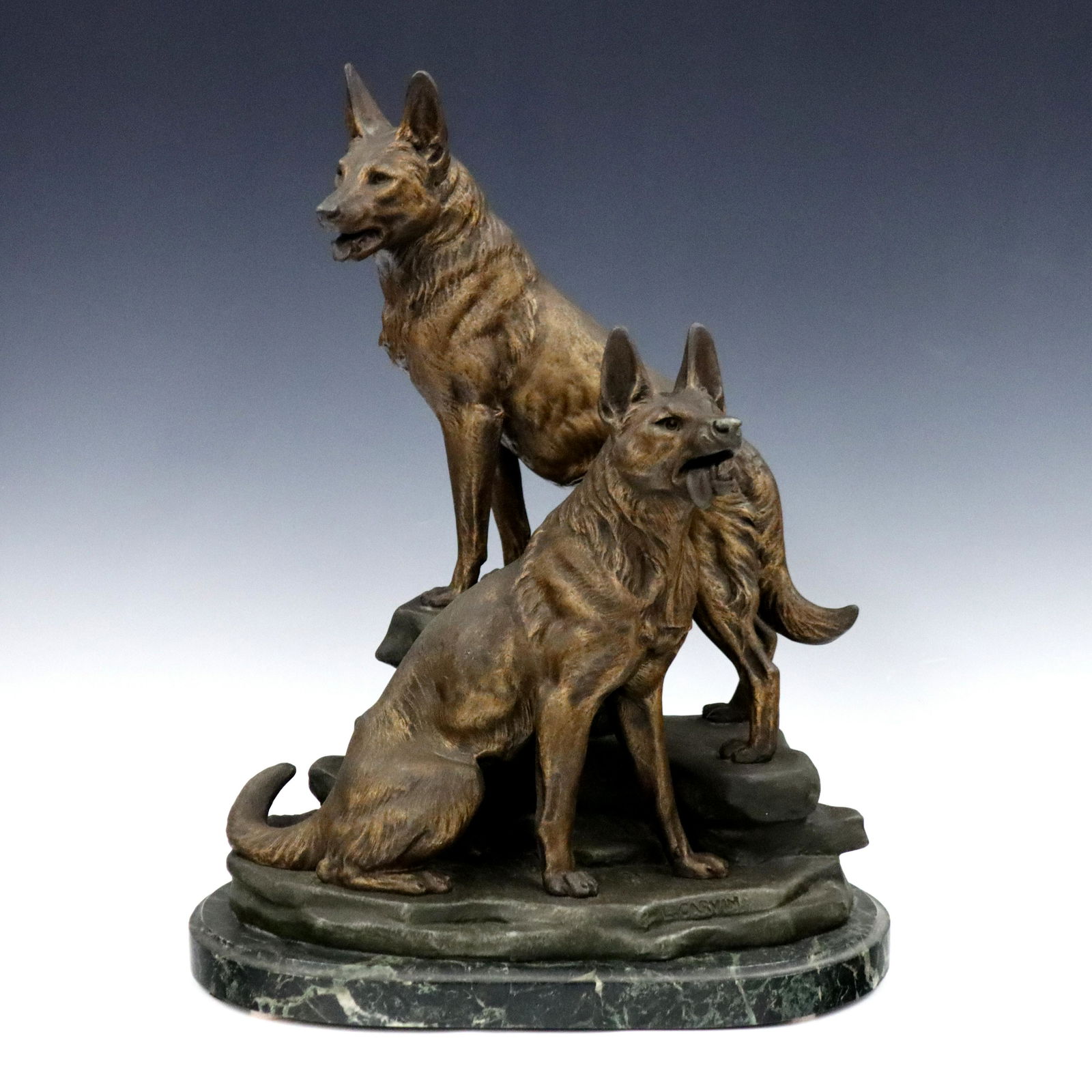 L.A. Carvin Spelter German Shepherds (1 of 4)