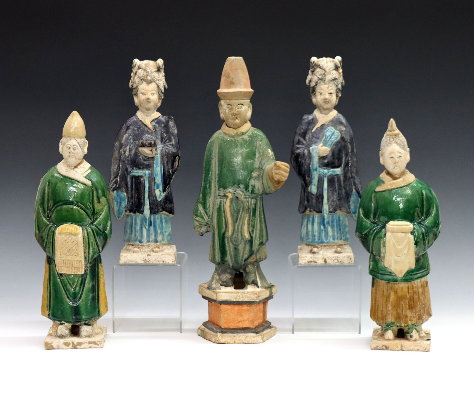 5 Chinese Terracotta Tomb Figures (1 of 2)