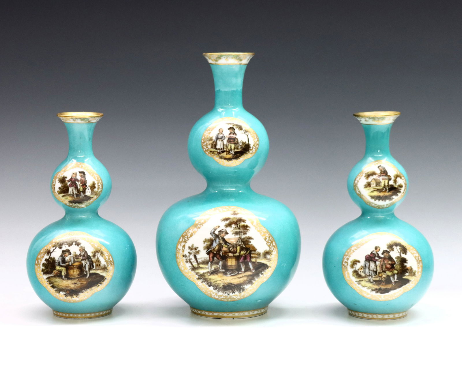 Set of 3 German Porcelain Vases (1 of 3)